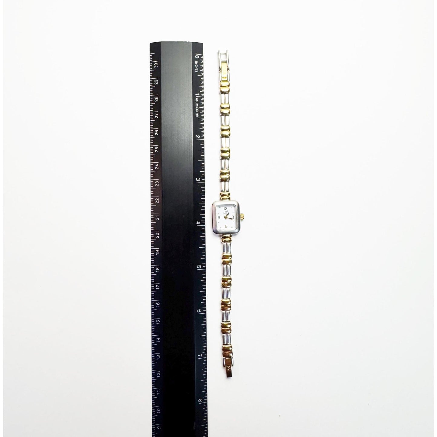 Vintage Mini Two Tone Watch Bracelet Band Face l Anne Klein