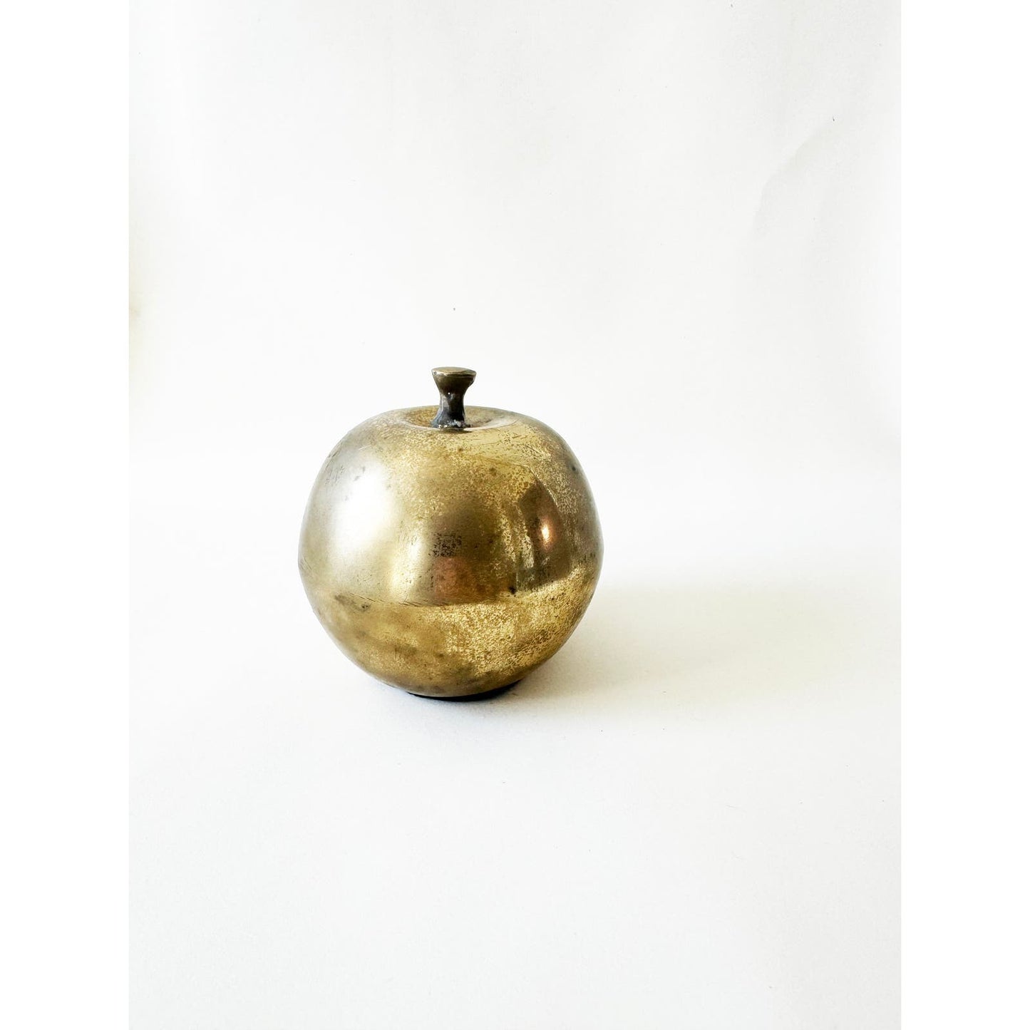 Vintage Brass Apple Paperweight