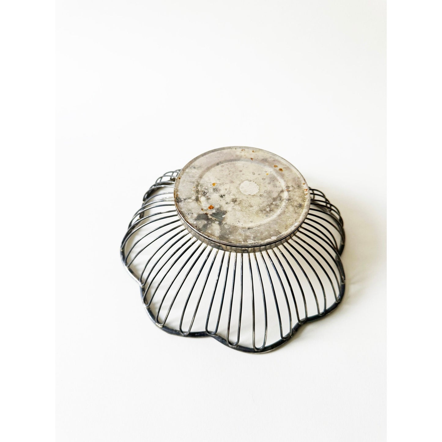 Vintage Silver Wavy Fruit Bowl