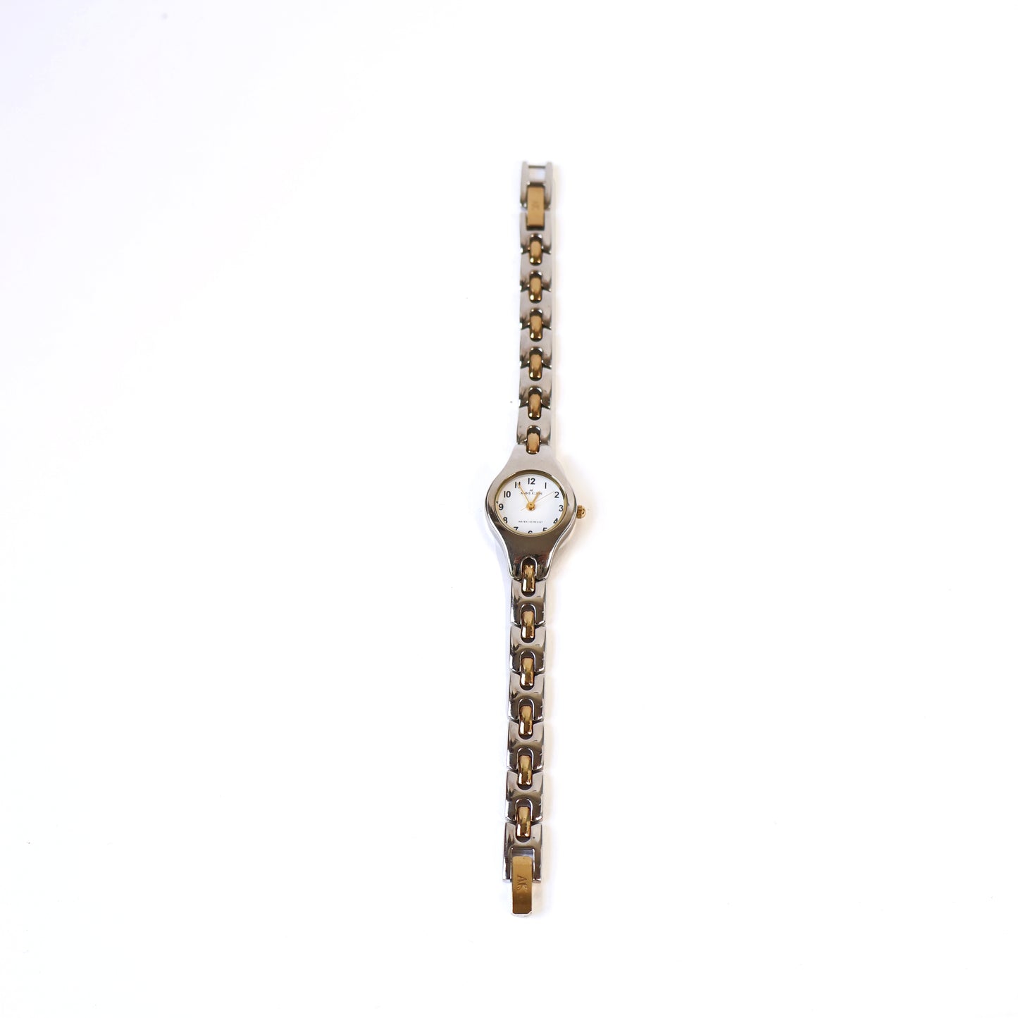 Vintage Two-Toned Watch with Small White Round Face | ANNE KLEIN