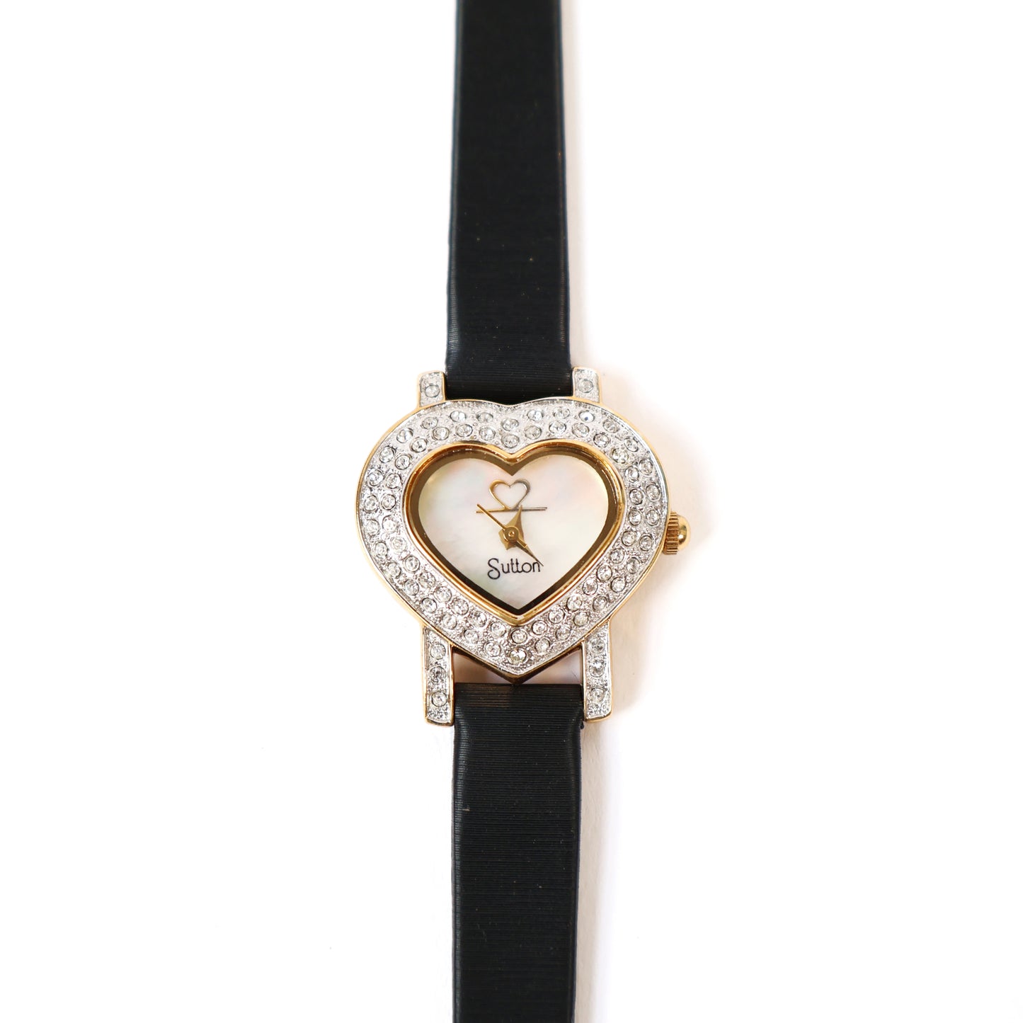 Vintage Leather Watch with Mother of Pearl Heart Shaped Face | SULTON