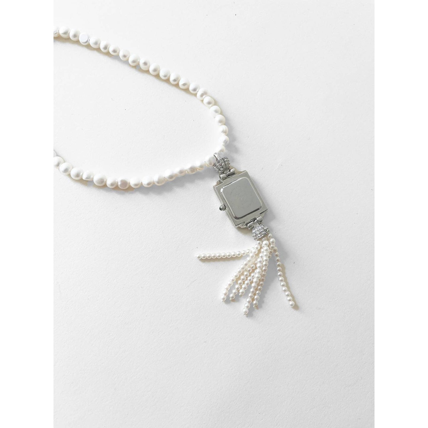 Watch Necklace | Vintage One of a Kind Watch Choker with Pearl Details