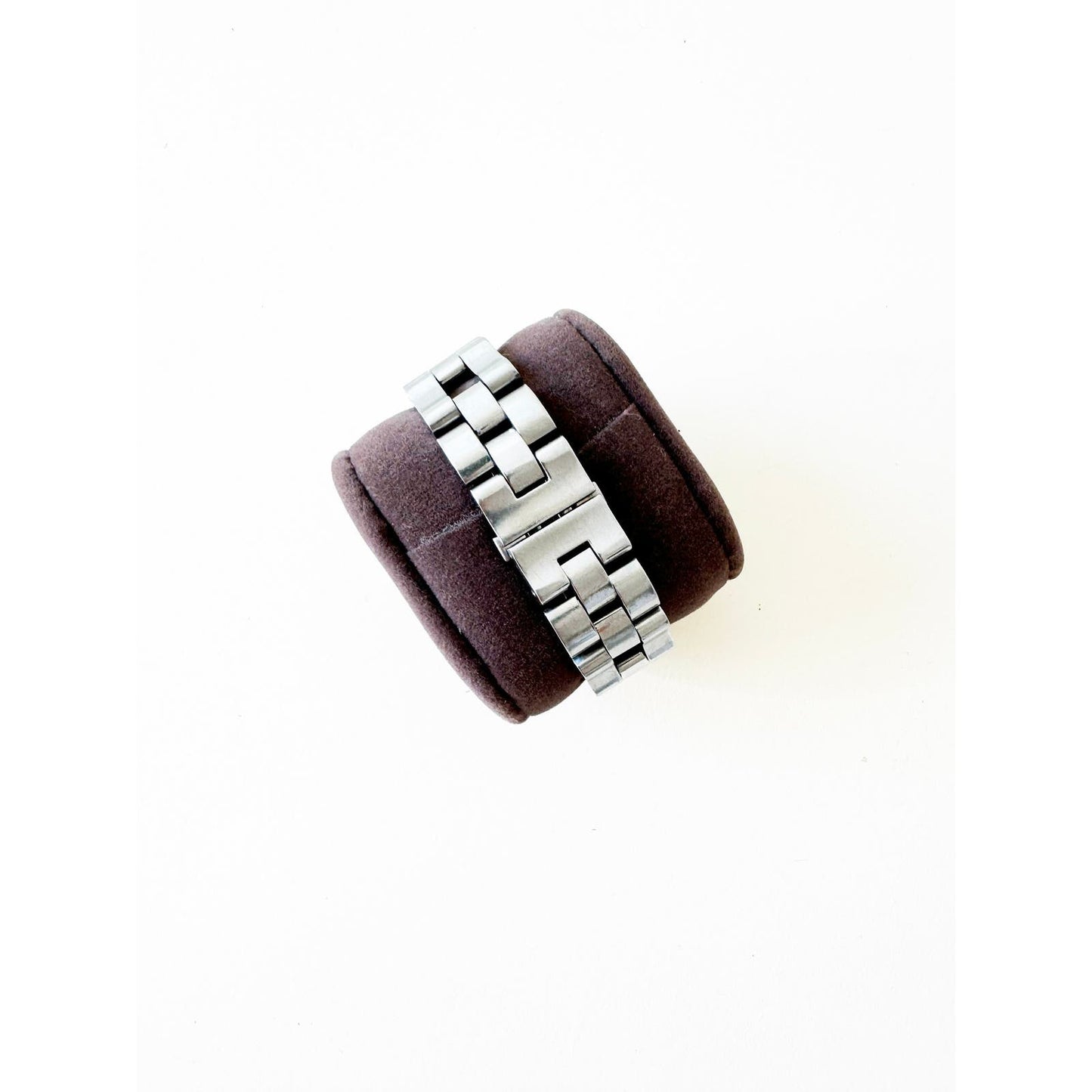 Vintage Gucci Silver Chain Bracelet Watch with Square Face