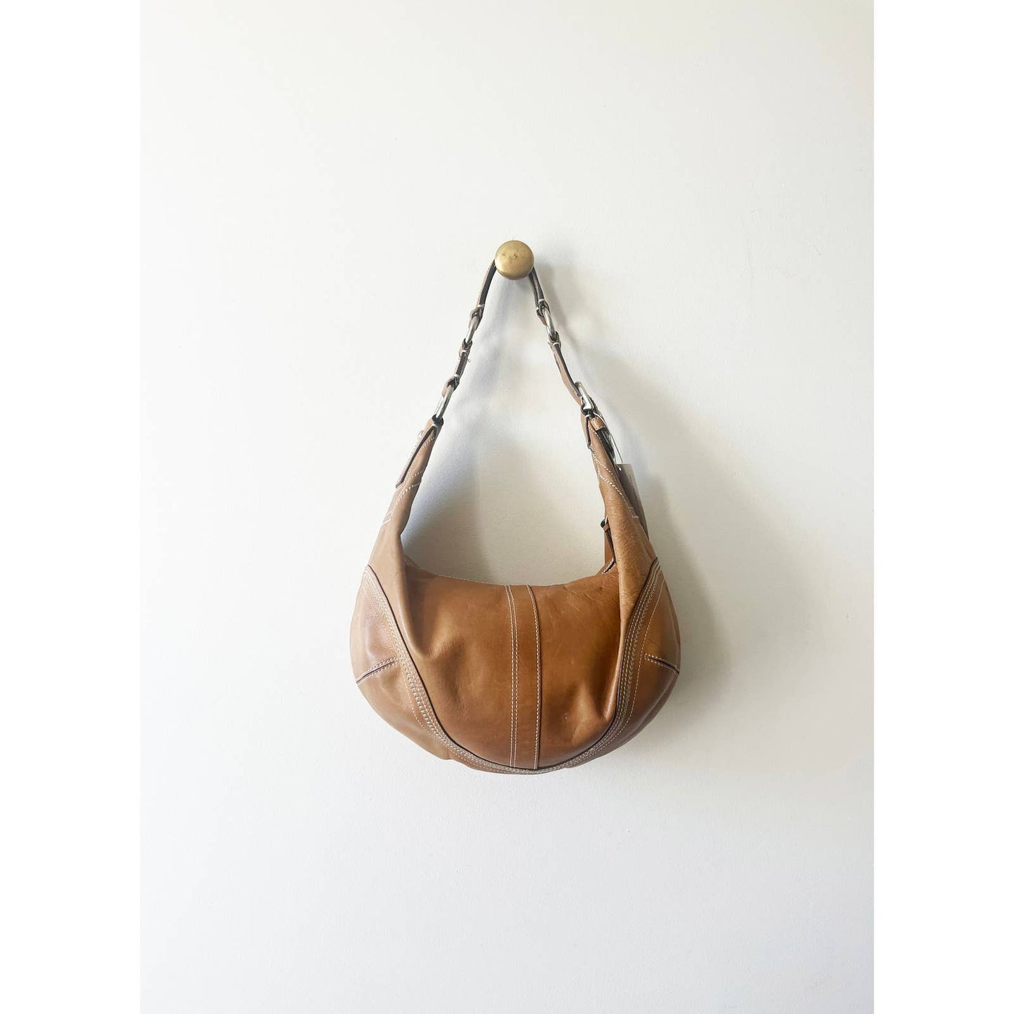 Vintage Coach Large Tan Leather Bag