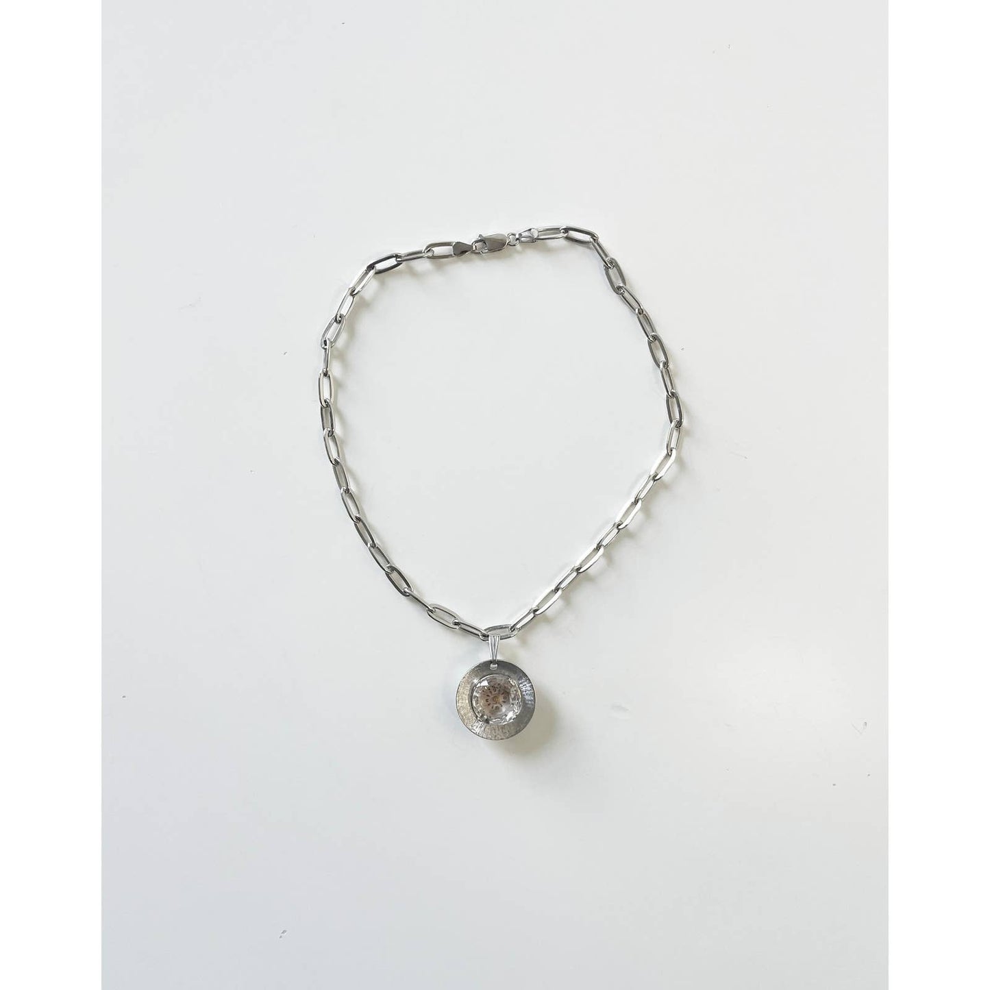 Vintage Watch Charm Necklace | 925 Silver Chain