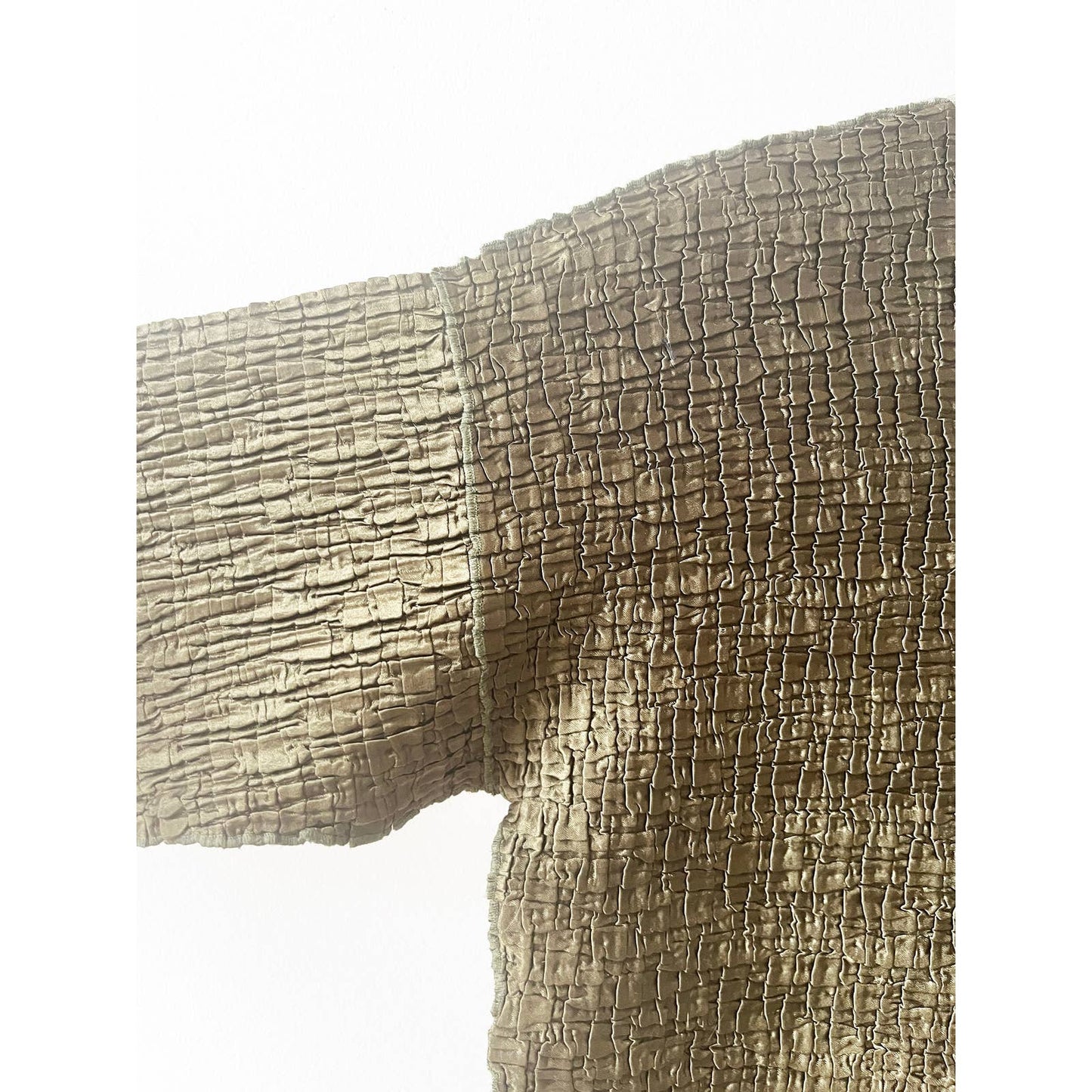 Vintage 90s Green Iridescent Textured Crinkle Top