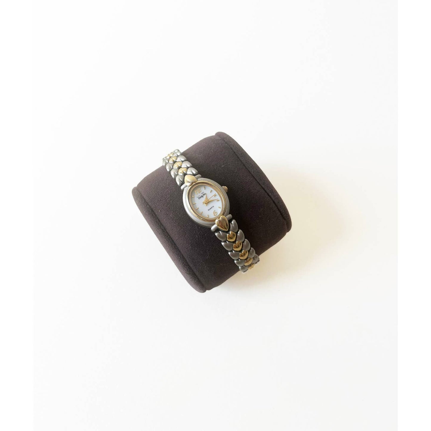 Vintage Two Tone 90s Watch with Heart Details