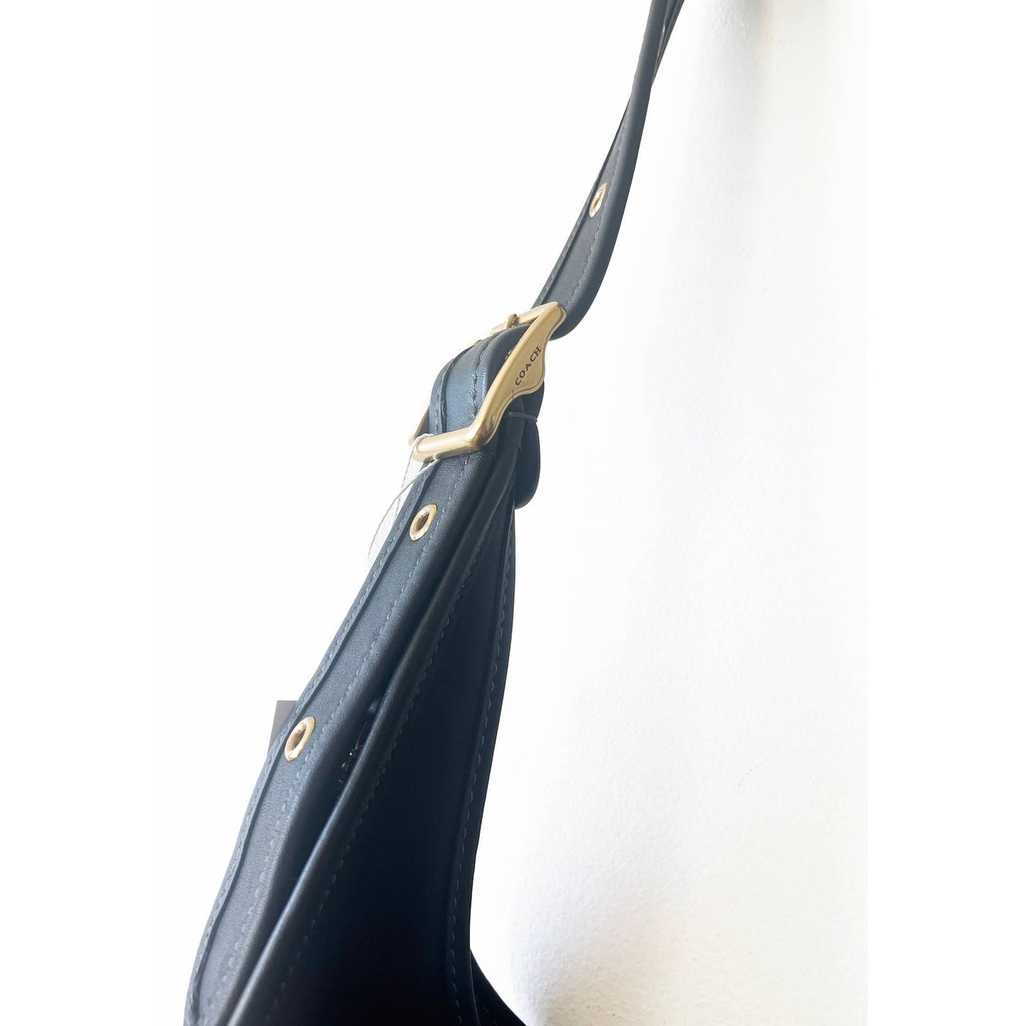 Ergo Coach Black Leather Hobo Handbag