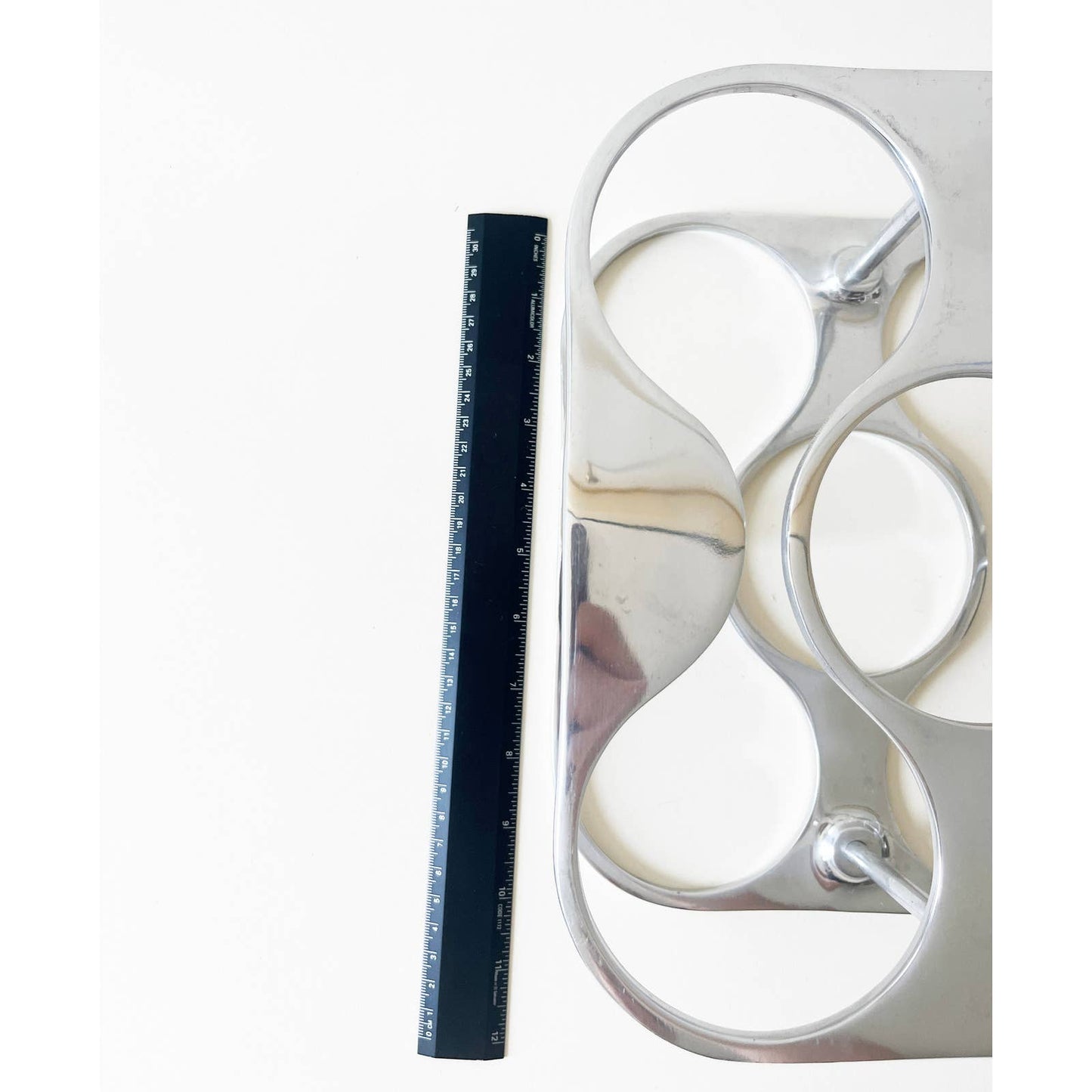 Vintage Silver Square Wine Rack | Modern Wine Shelf