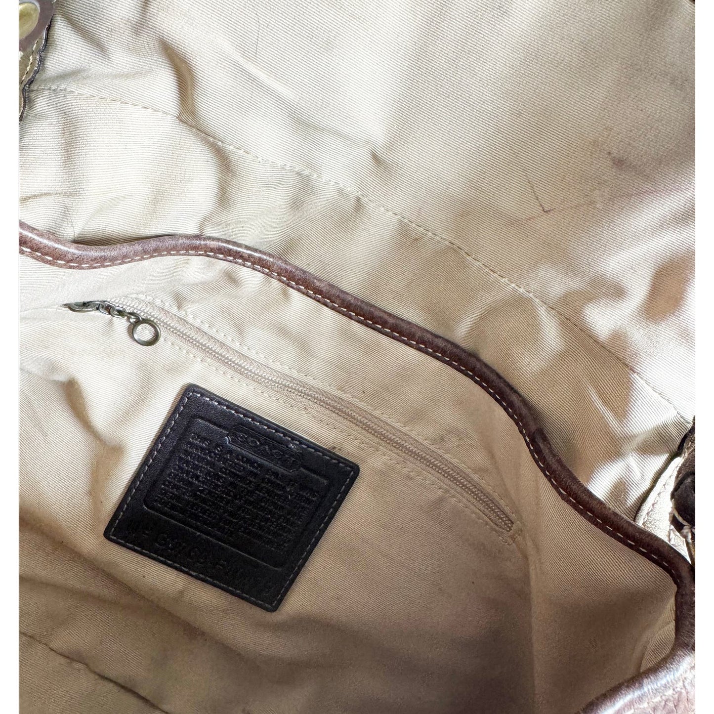 Vintage Coach Small Boho Brown Leather Bag
