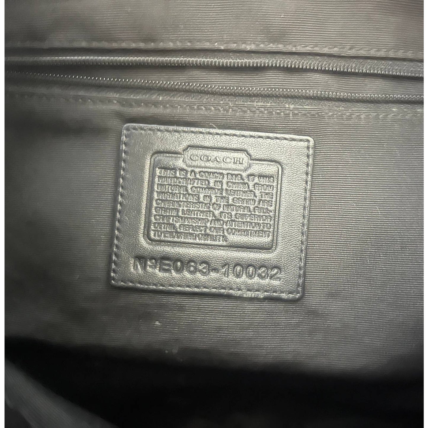 Vintage Coach Large Black Leather Bag