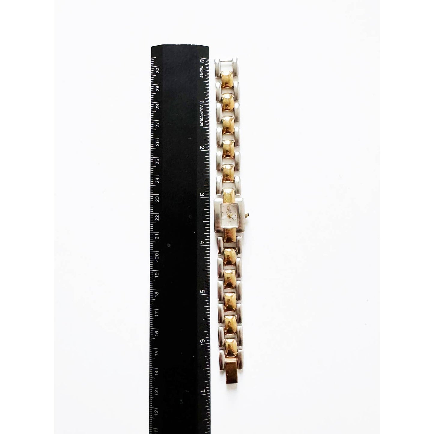 Vintage Two Tone Watch with Square Face | Anne Klein