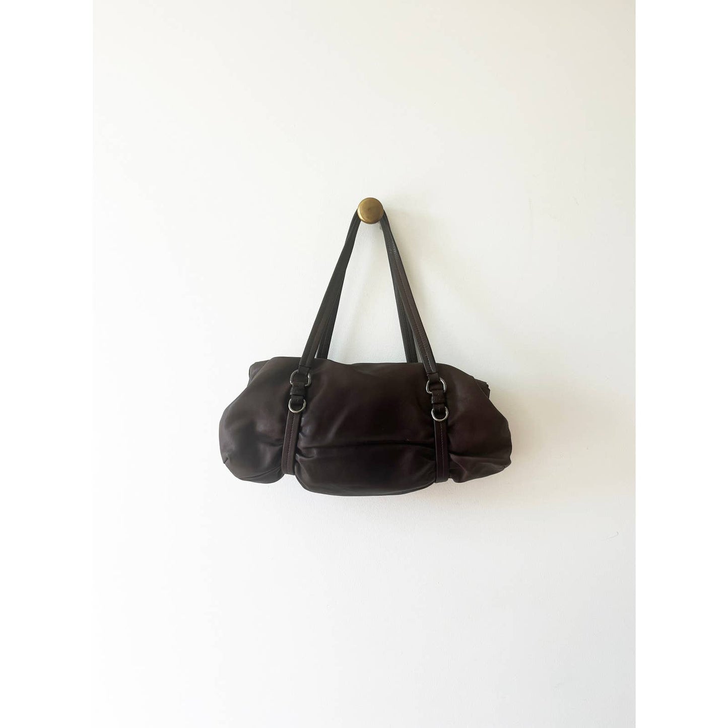Vintage Scrunch Prada Napa Leather Bag