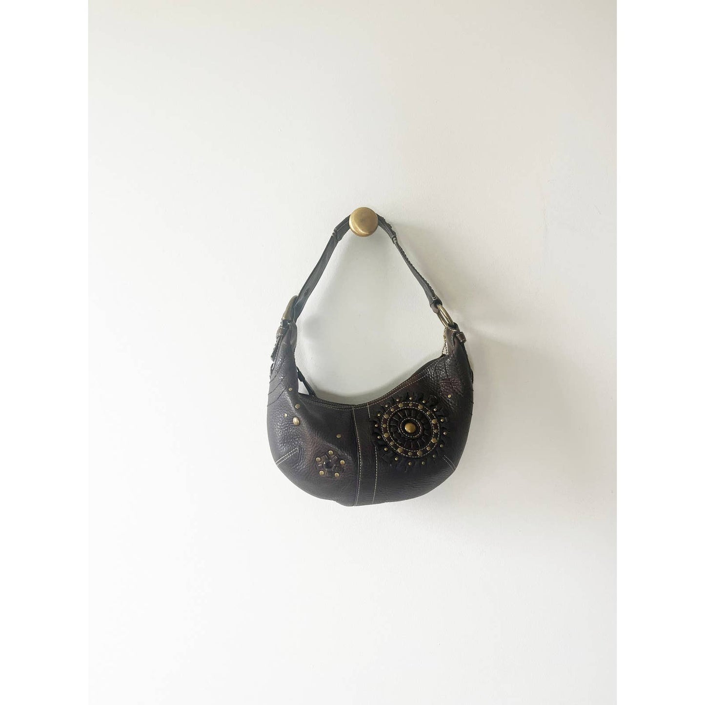 Vintage Coach Mini Boho Brown Leather Bag
