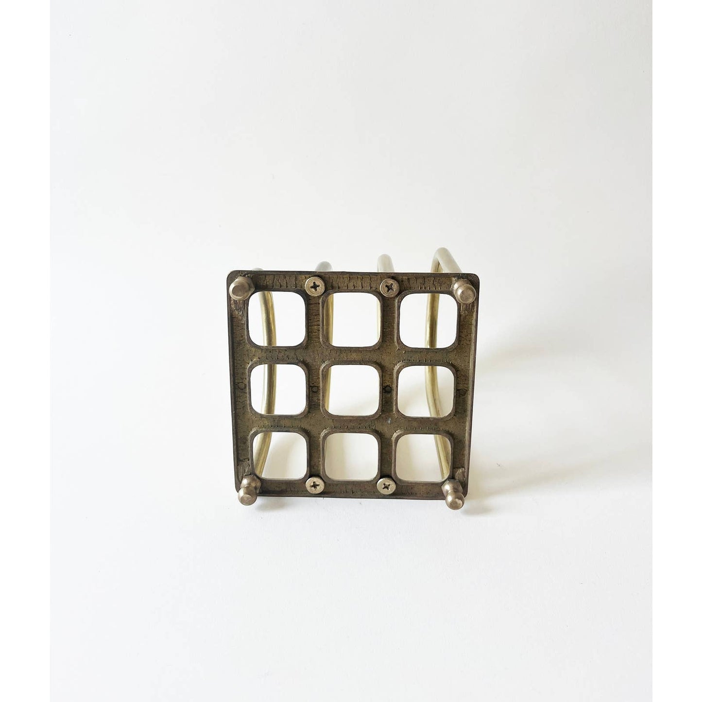 Vintage Brass Arch Letter Holder Minimalist Modern Paper Divider