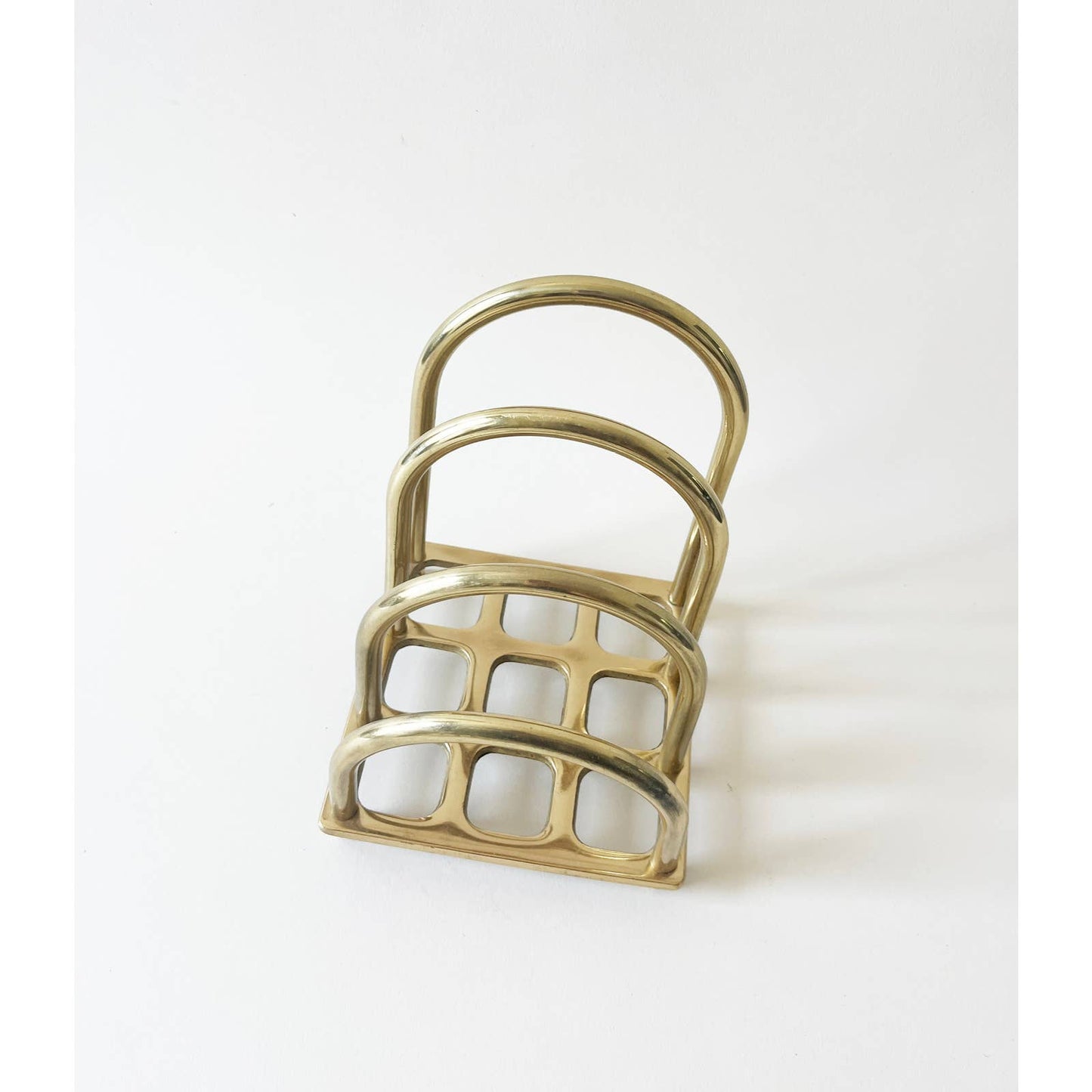 Vintage Brass Arch Letter Holder Minimalist Modern Paper Divider
