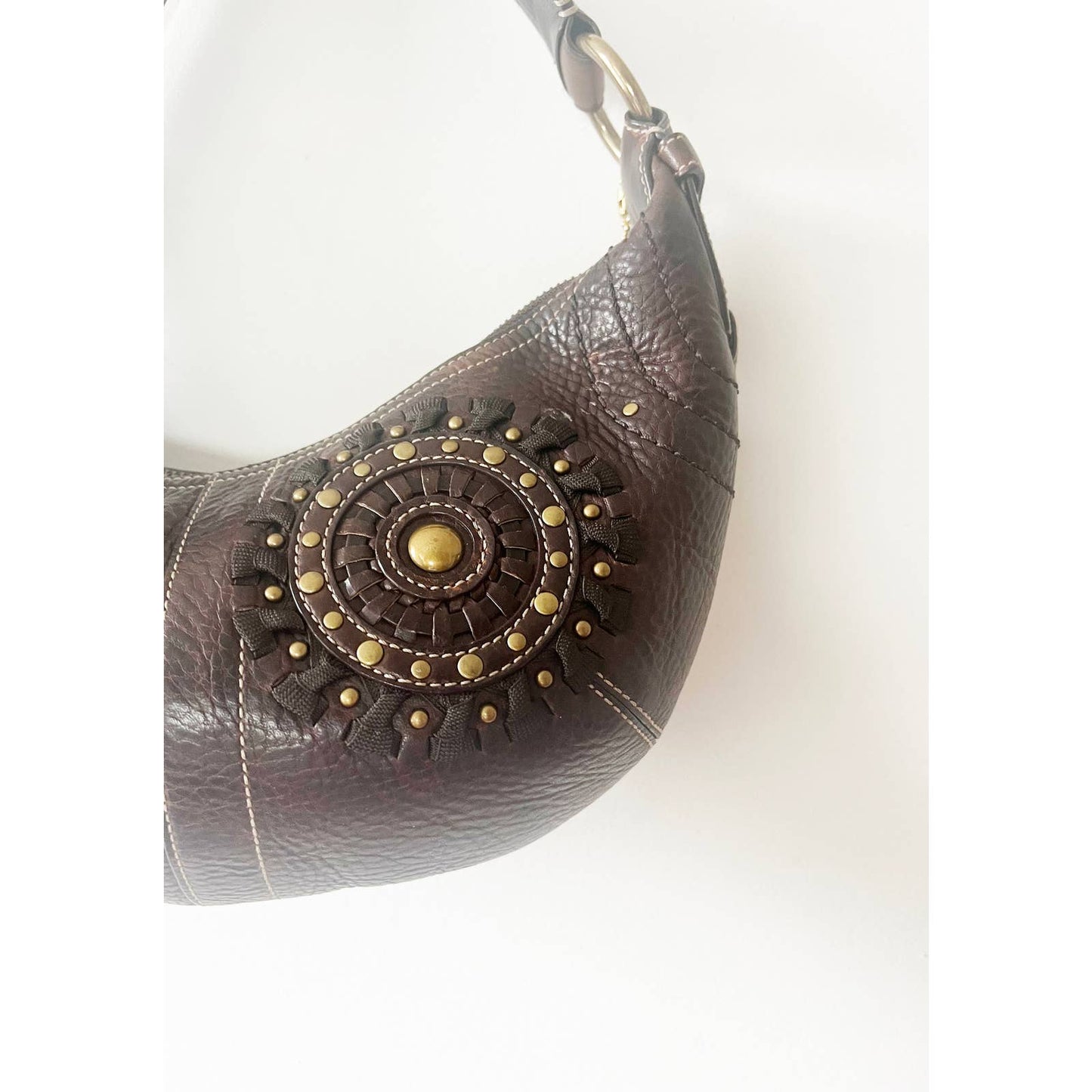 Vintage Coach Mini Boho Brown Leather Bag