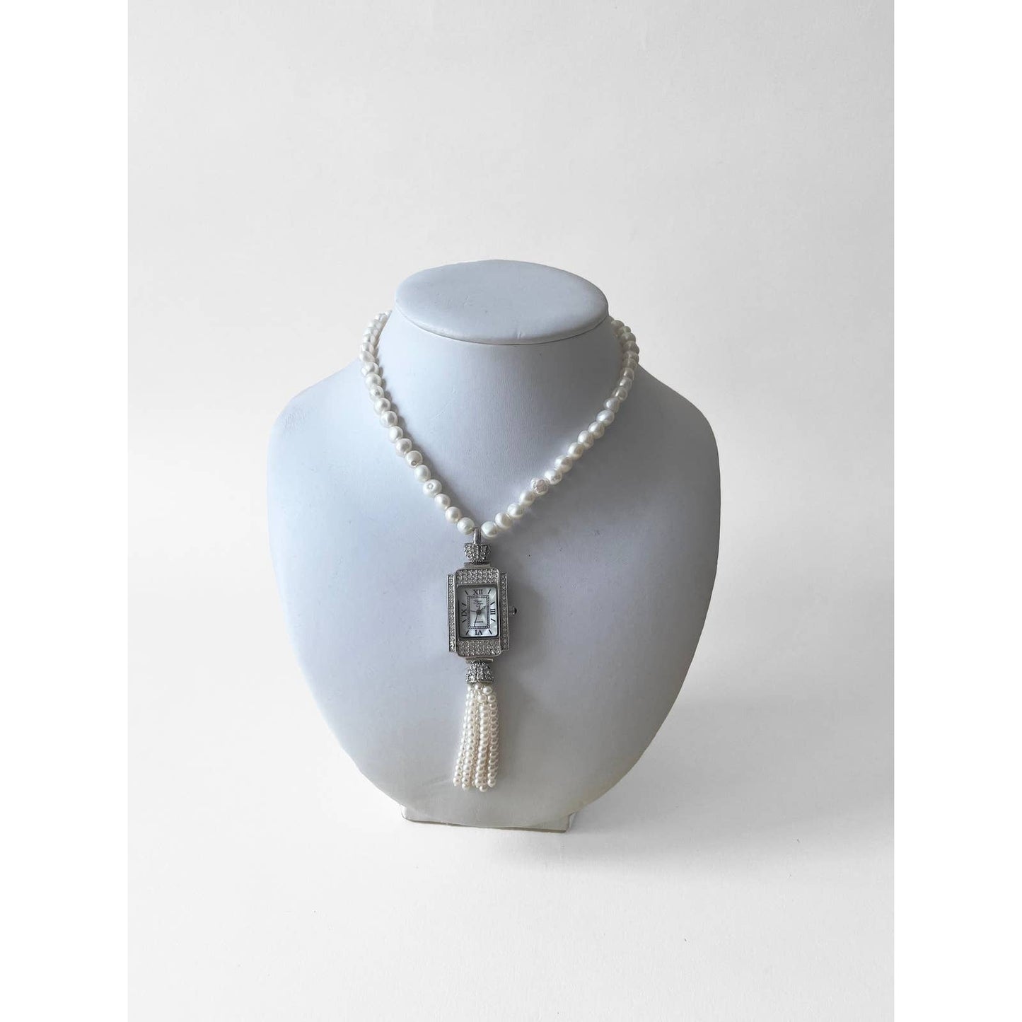 Watch Necklace | Vintage One of a Kind Watch Choker with Pearl Details