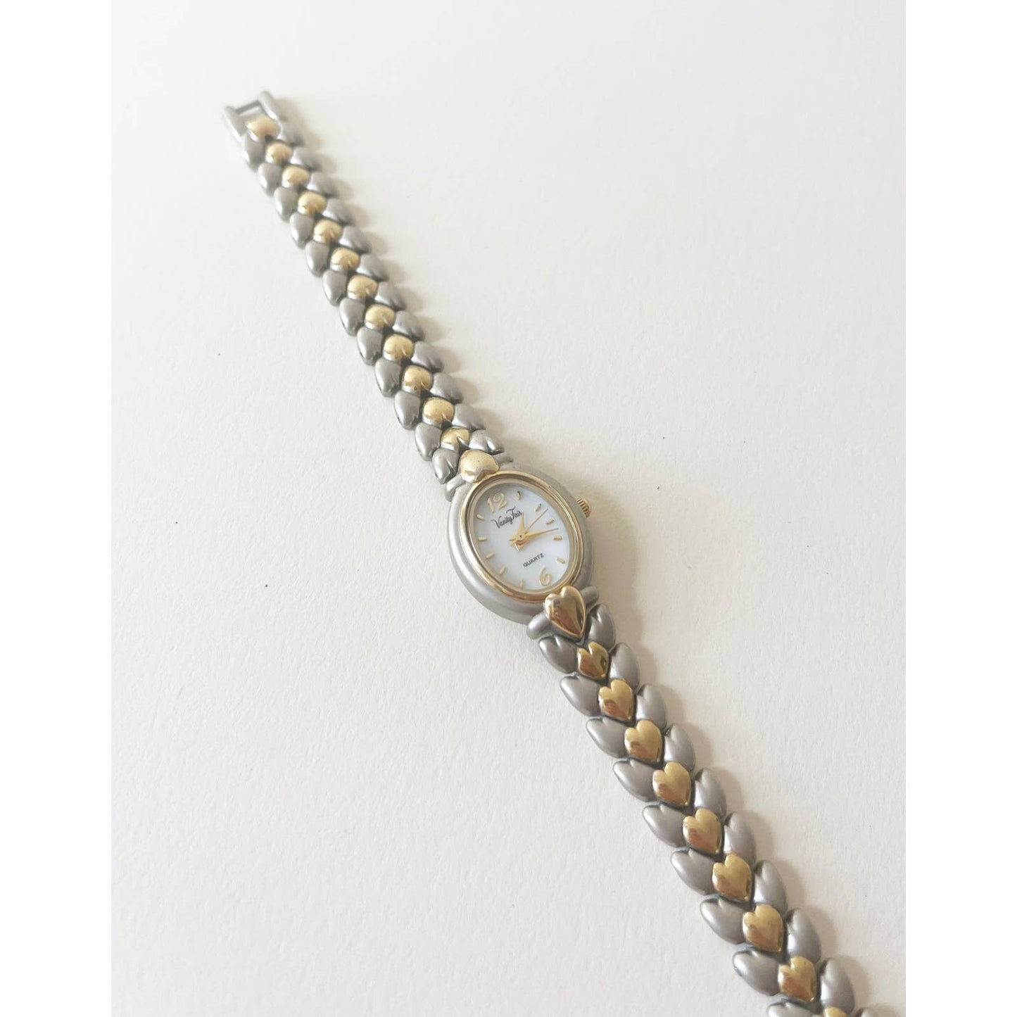 Vintage Two Tone 90s Watch with Heart Details