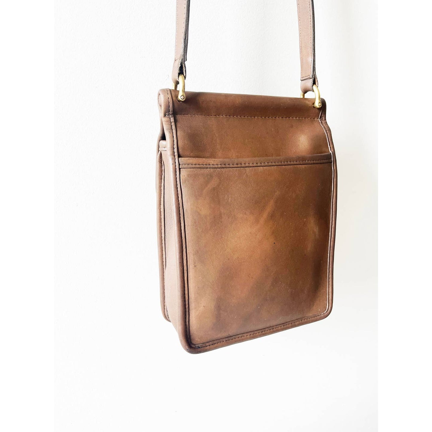 Vintage Coach Beige Murphy Bag | Small Leather Crossbody Bag No 9930