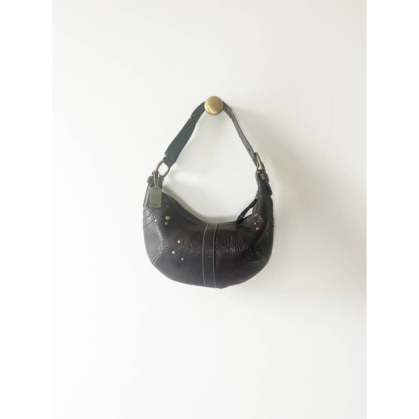 Vintage Coach Mini Boho Brown Leather Bag