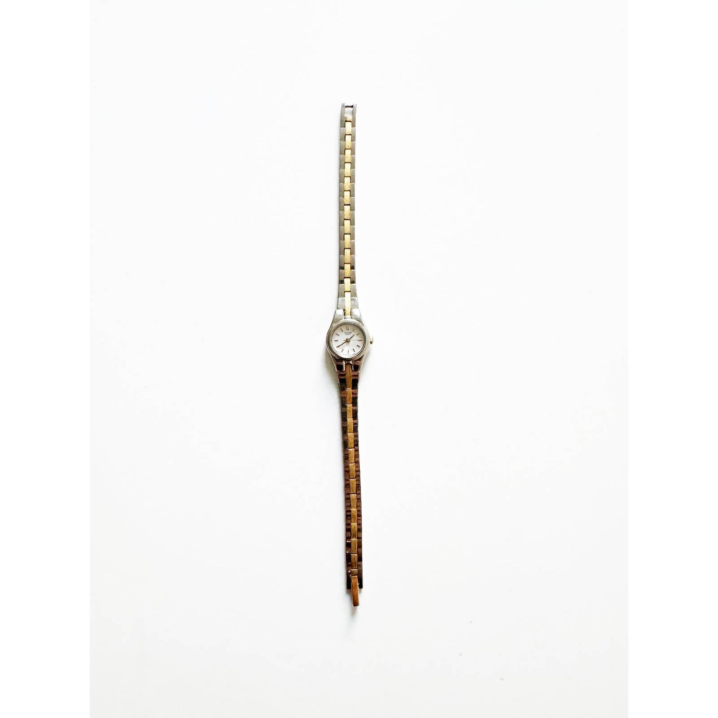 Vintage Small Two Tone Watch with Circular Face | Pulsar