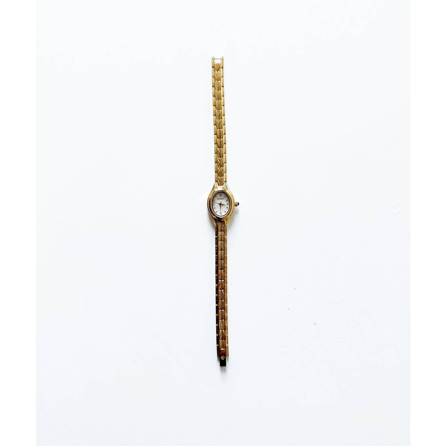 Vintage Small Gold Watch with Oval Face | Elgin