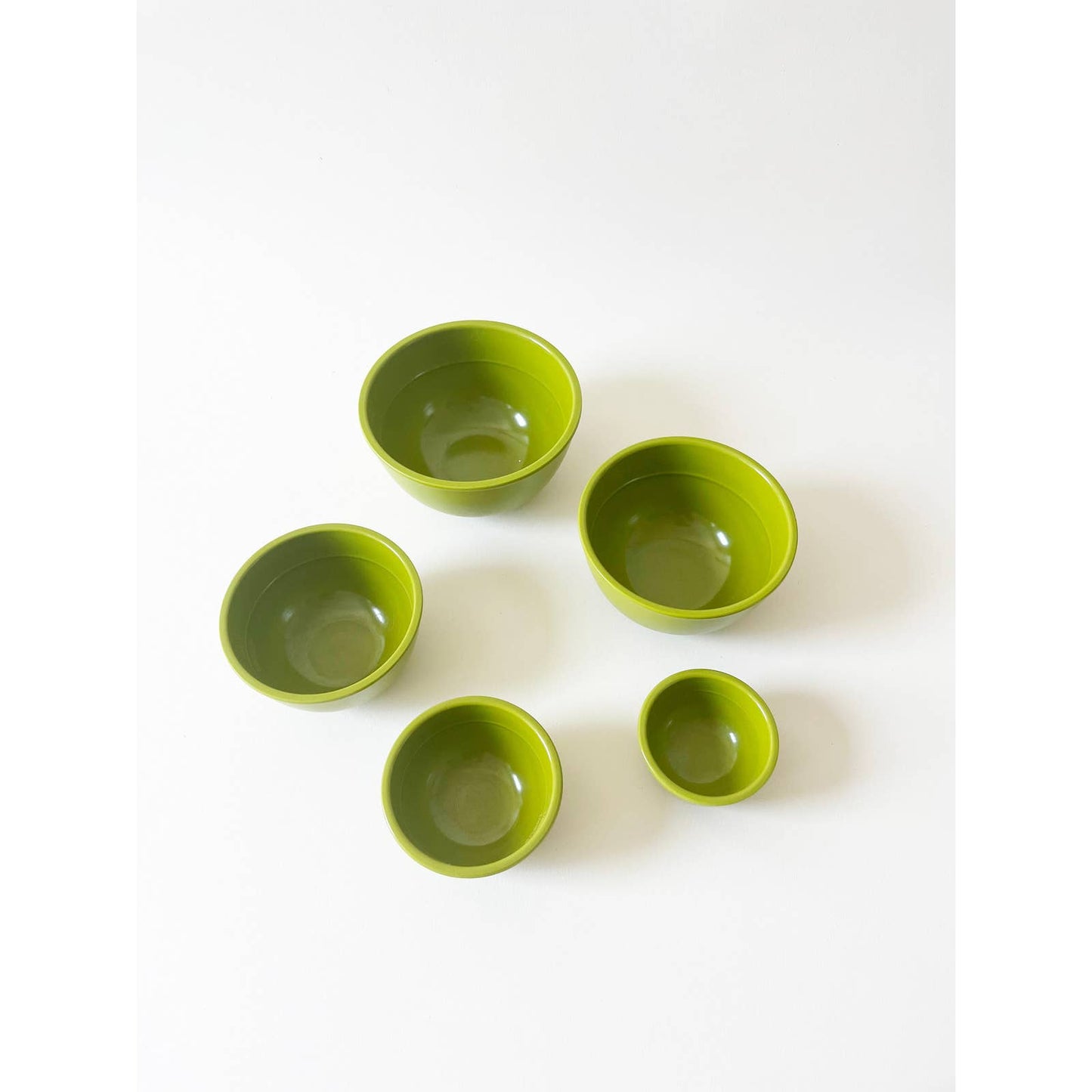 Vintage Small Green Measuring Stacking Bowls
