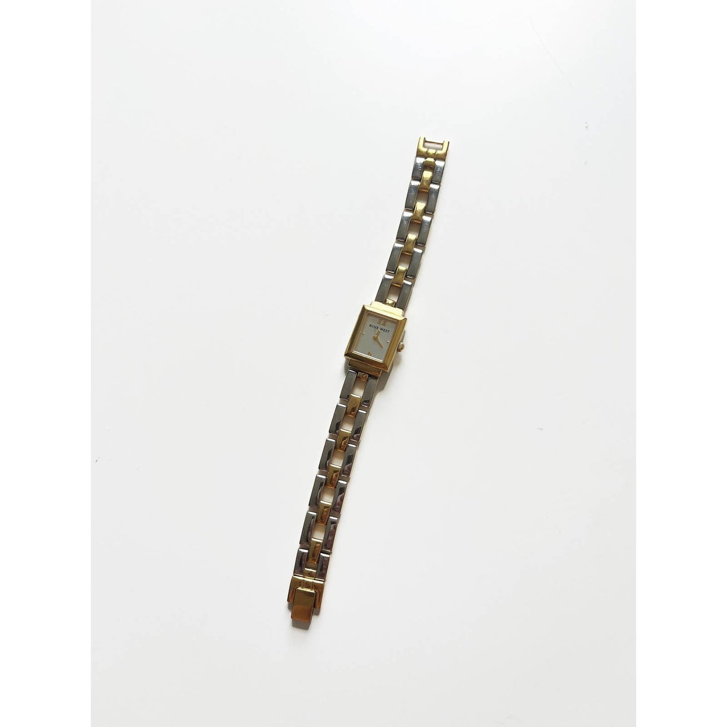 Vintage Gold Rectangular Bracelet Watch Two Tone Option