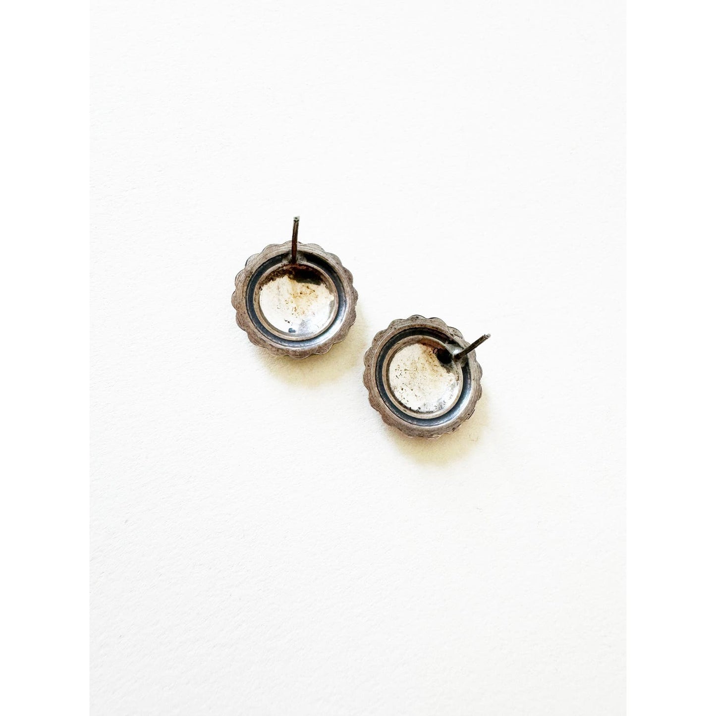 Vintage Sterling Silver Western Stud Earrings