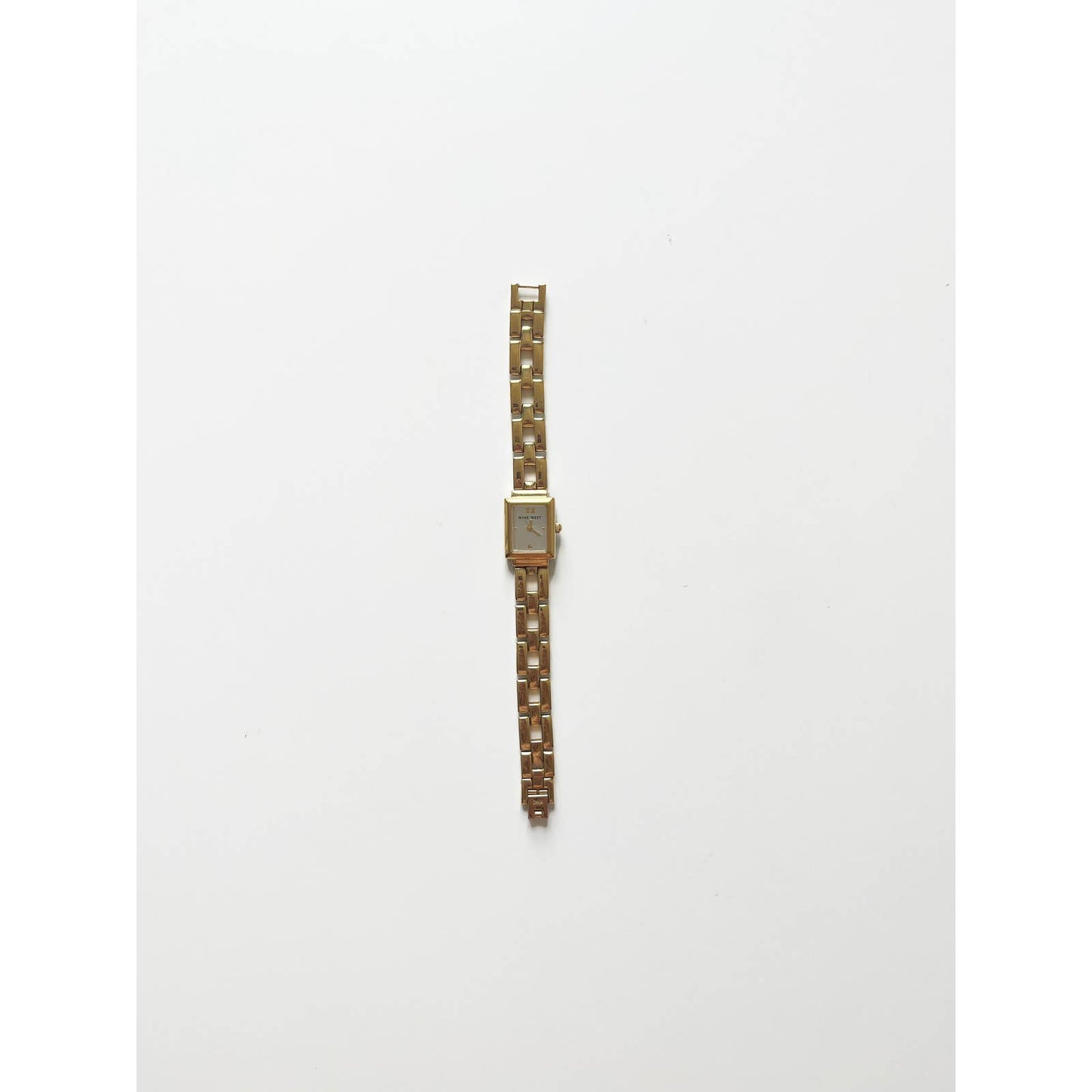 Vintage Gold Rectangular Bracelet Watch Two Tone Option