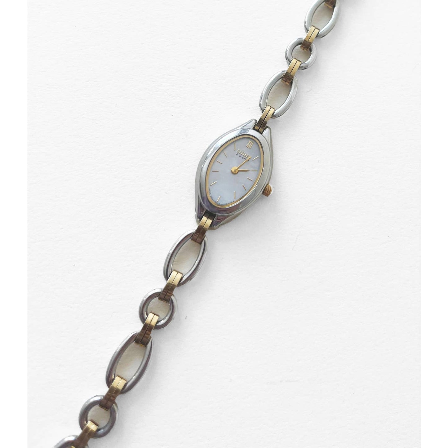 Vintage Two Tone 90s Watch | Eco Drive Citizen Bracelet