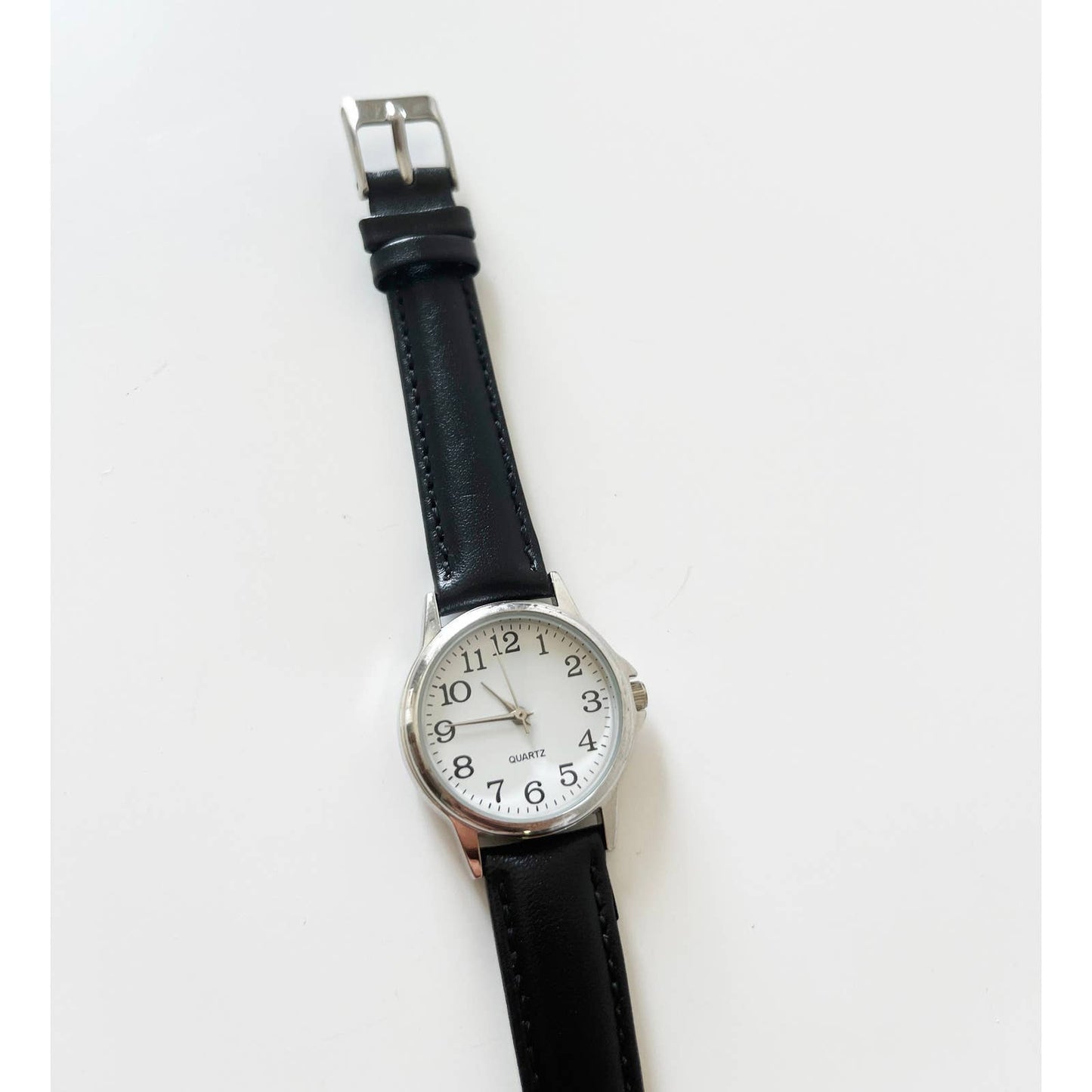 Vintage Leather Watch with Silver Details | New Band and Battery