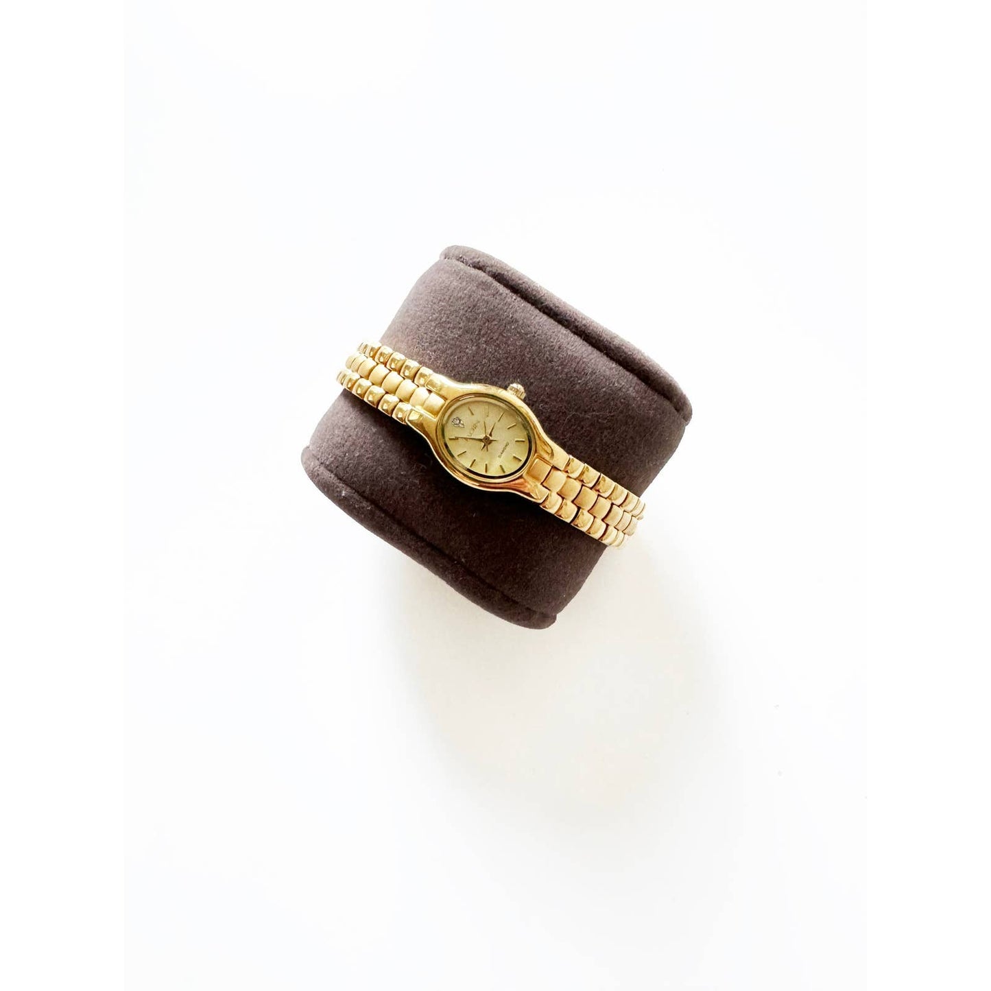 Vintage Small Gold Watch with Oval Face | Elgin