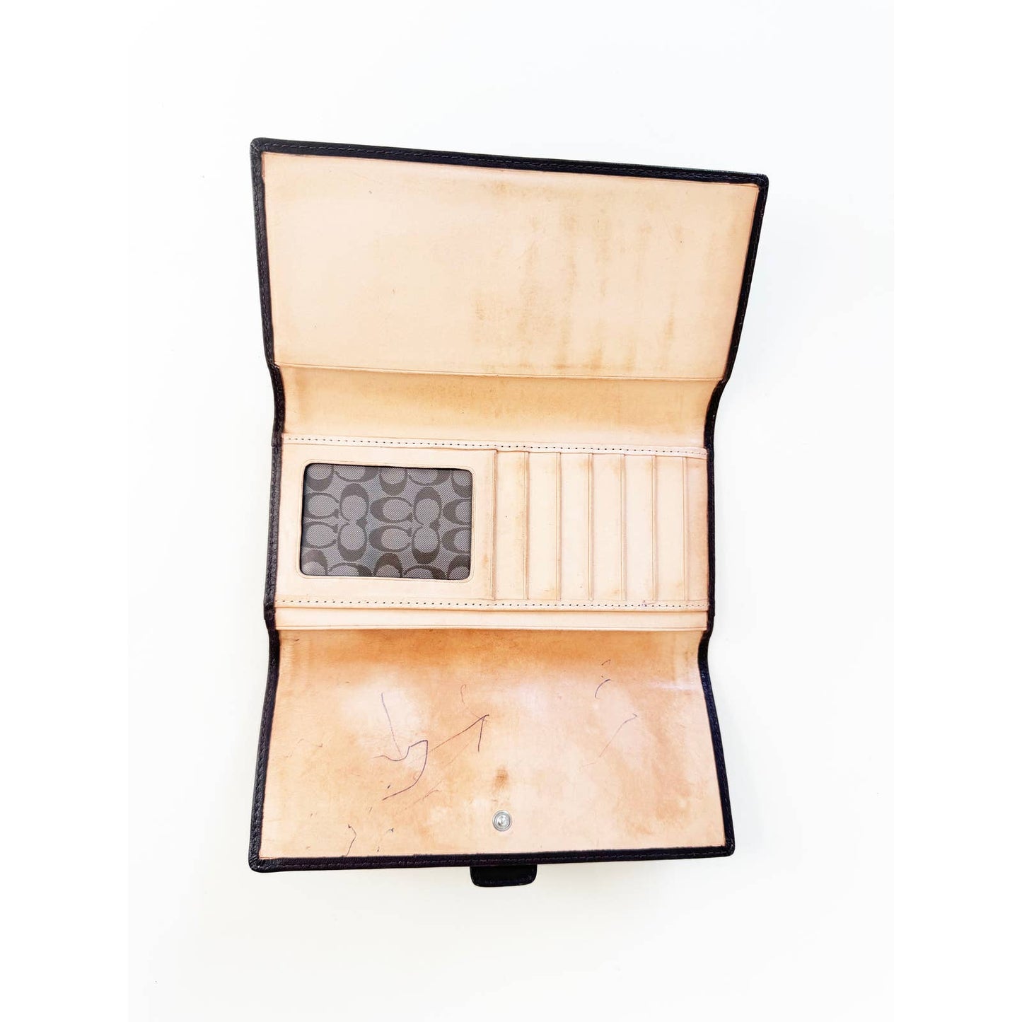 Vintage Coach Brown Wallet with Buckle