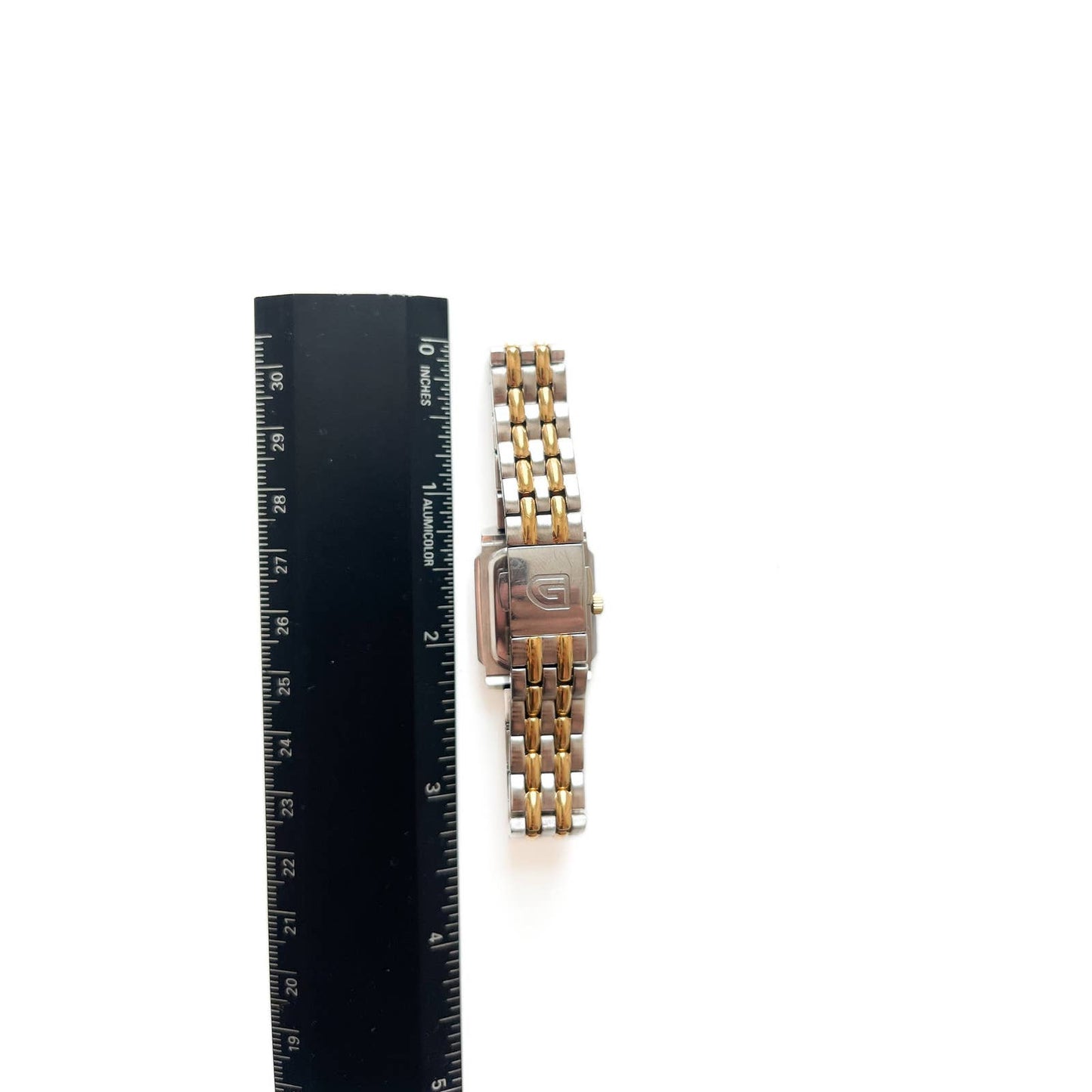 Vintage Two Tone Rectangular Gruen Bracelet Watch