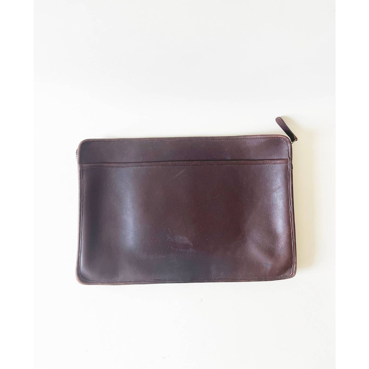 Vintage Coach Rare XL Zip Portfolio Brown Bag | Large Leather Laptop Bag