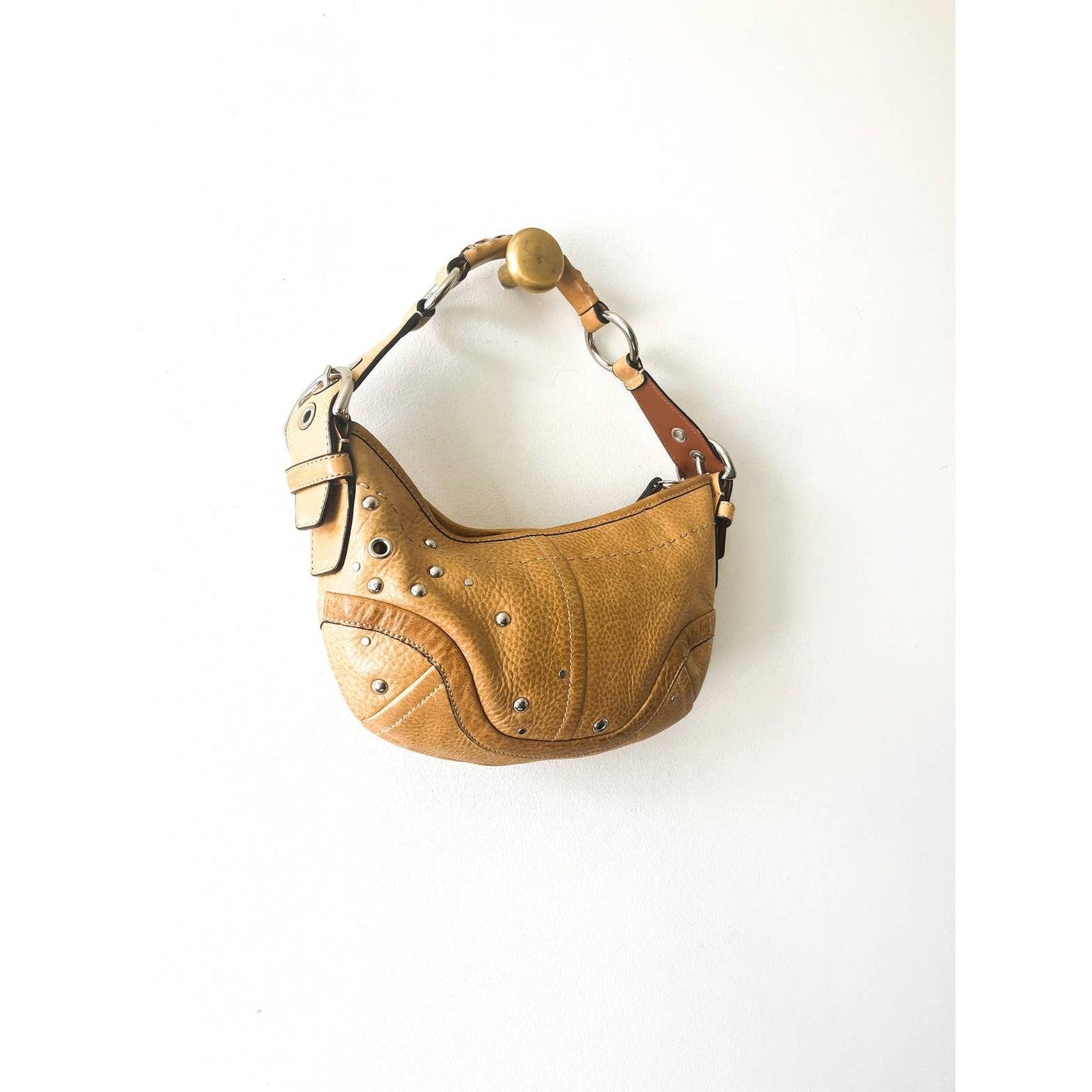 Vintage Y2k Coach Studded Silver Mini Bag