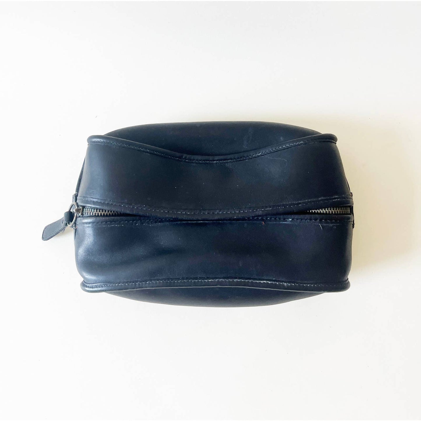 Vintage Coach Toiletry Bag | Black Leather Travel Case | Coach Dopp Kit