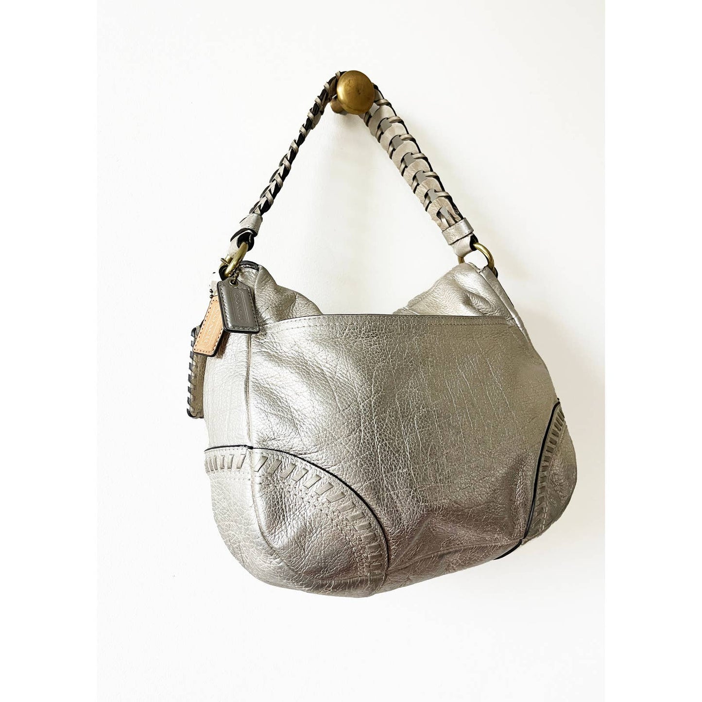 Vintage Y2k Coach Silver Shoulder Bag