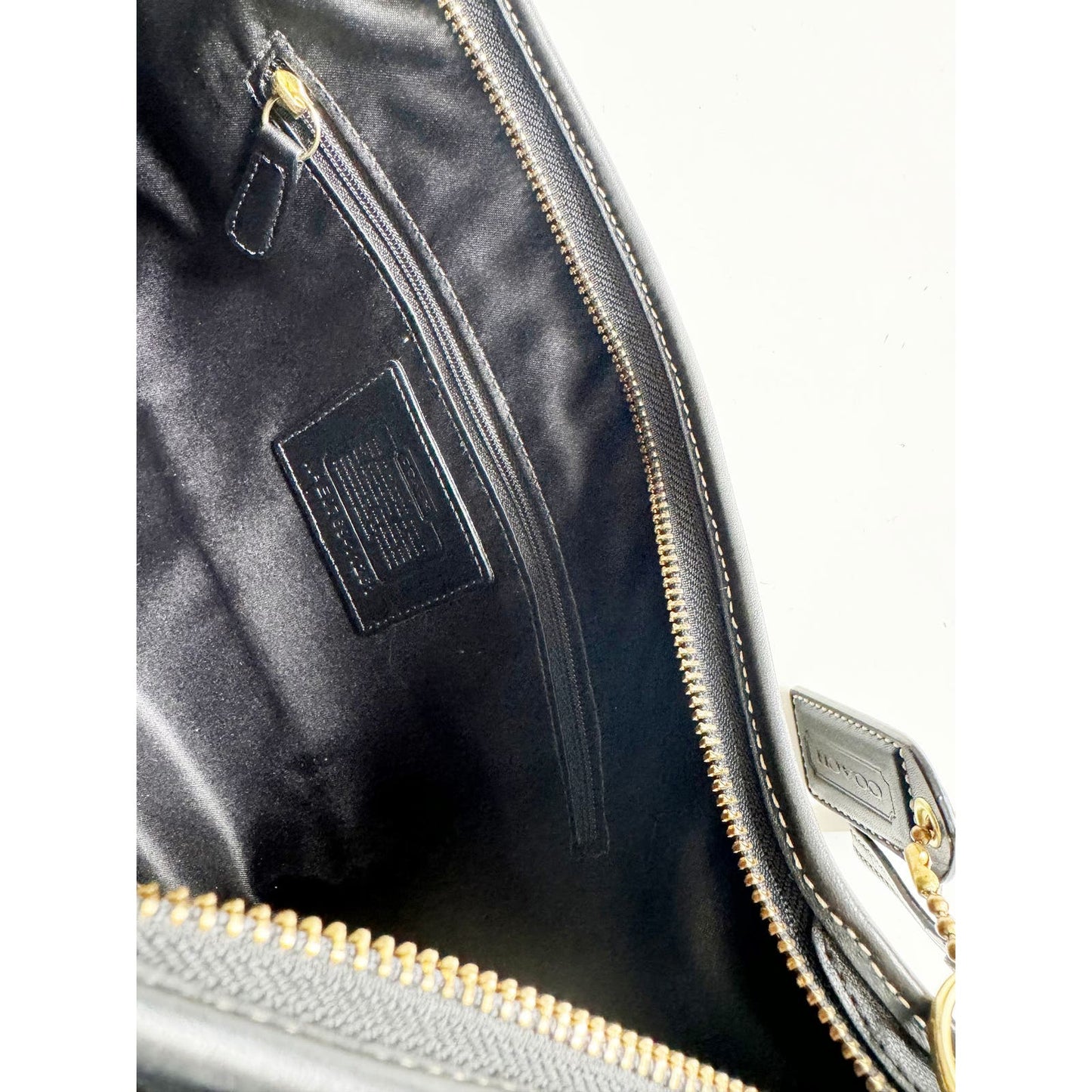 Vintage Coach Boho Black Shoulder Y2K Purse with Buckle