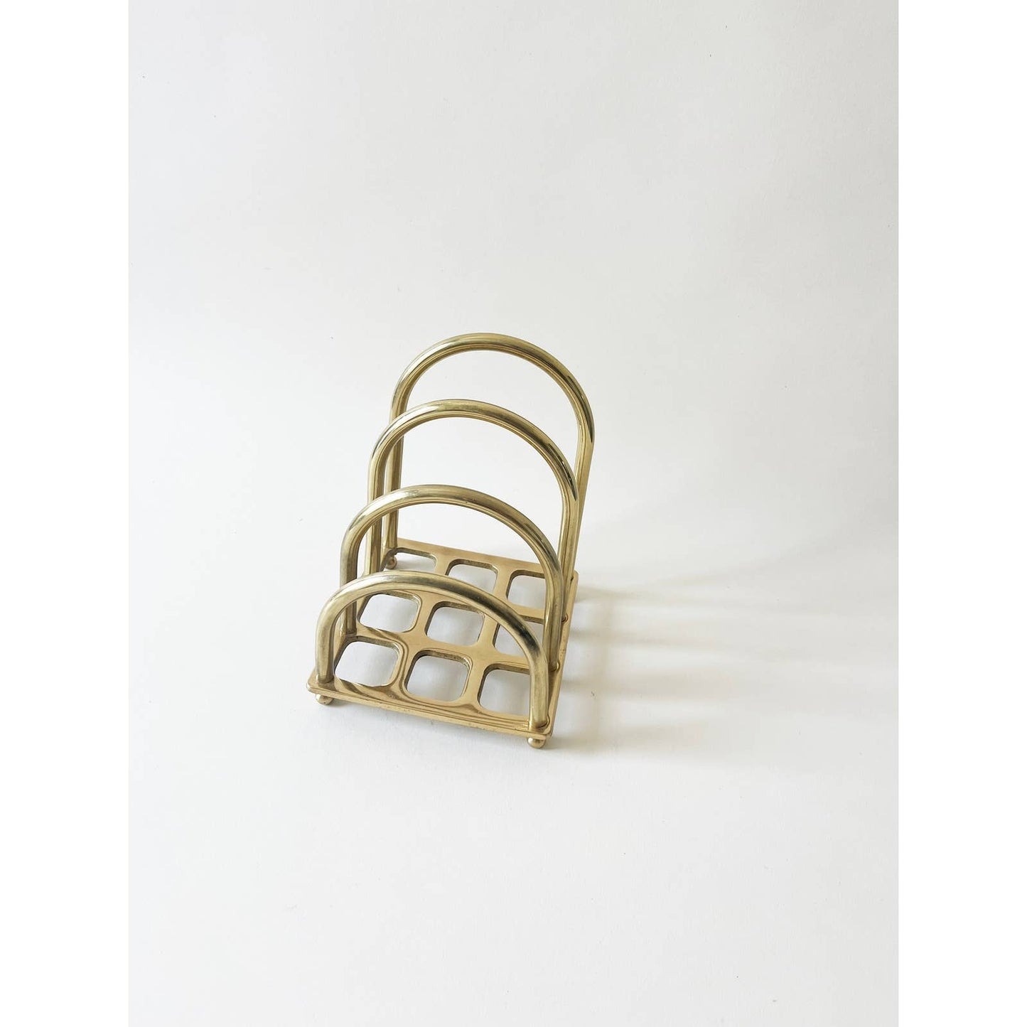 Vintage Brass Arch Letter Holder Minimalist Modern Paper Divider