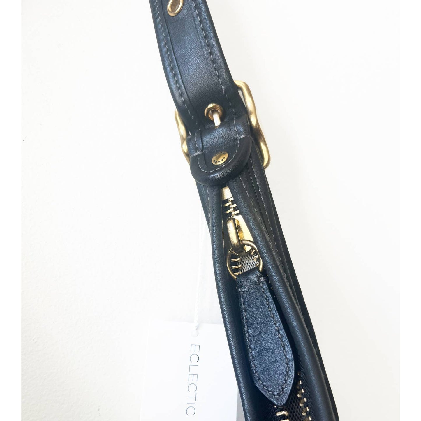 Ergo Coach Black Leather Hobo Handbag
