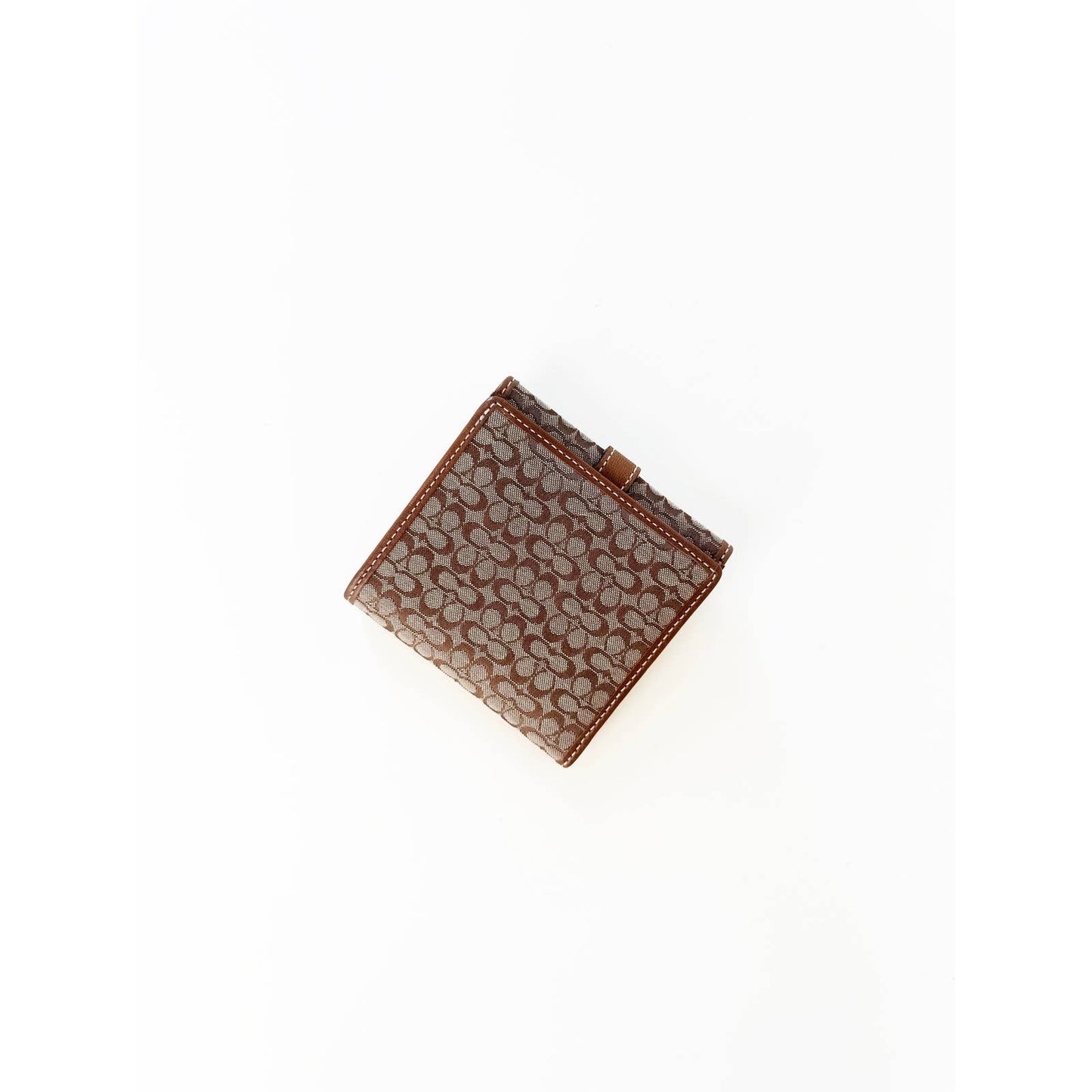 Vintage Coach Logo Mini Wallet with Buckle