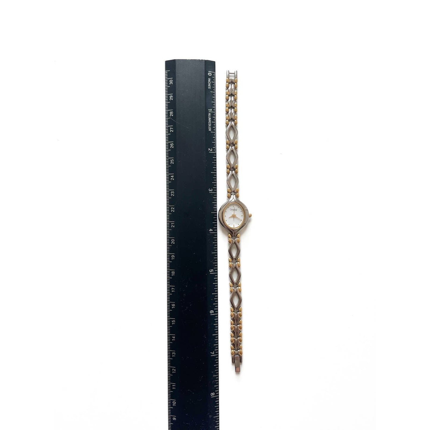 Vintage Two Tone Oval Bulova Bracelet Watch