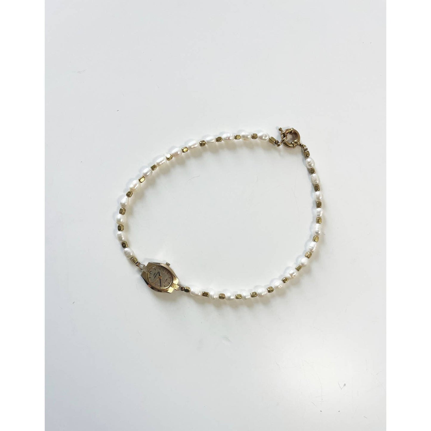 Watch Necklace | Vintage One of a Kind Watch Choker with Pearls