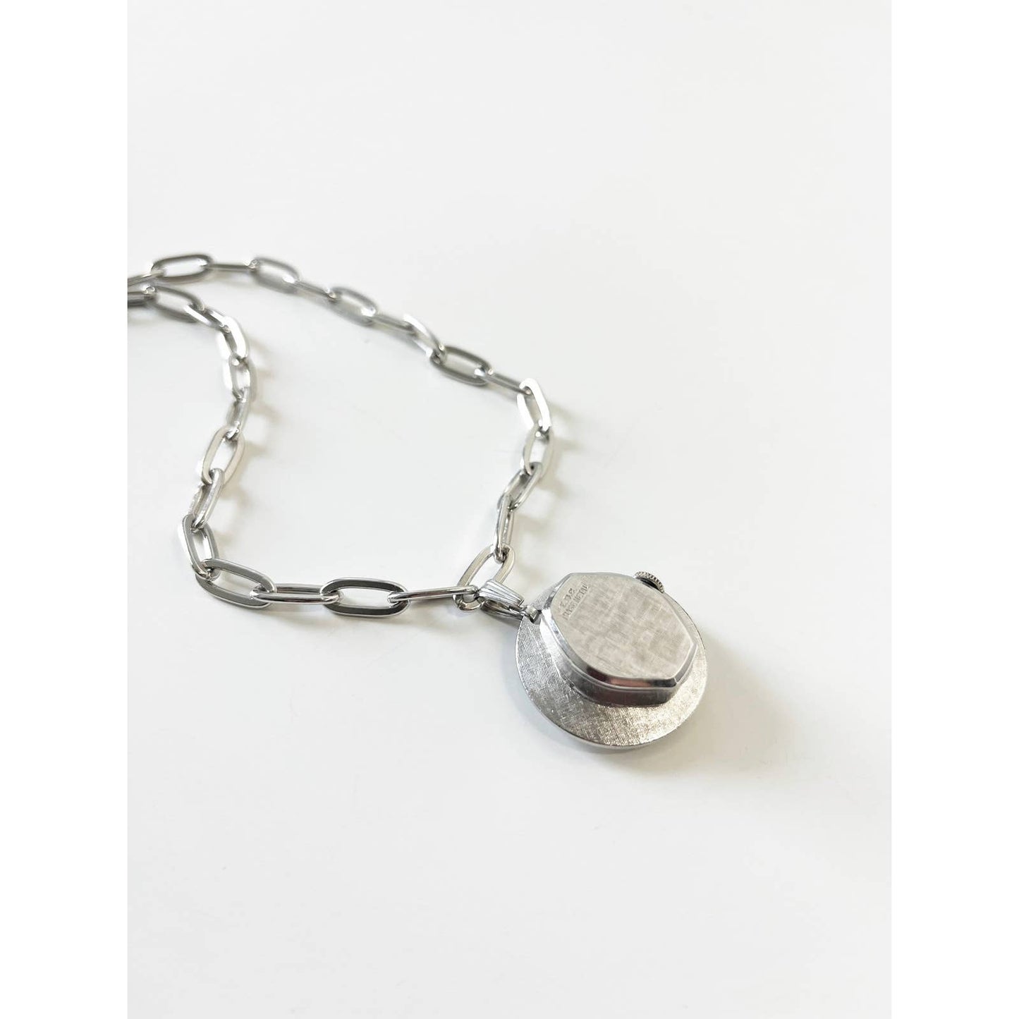 Vintage Watch Charm Necklace | 925 Silver Chain