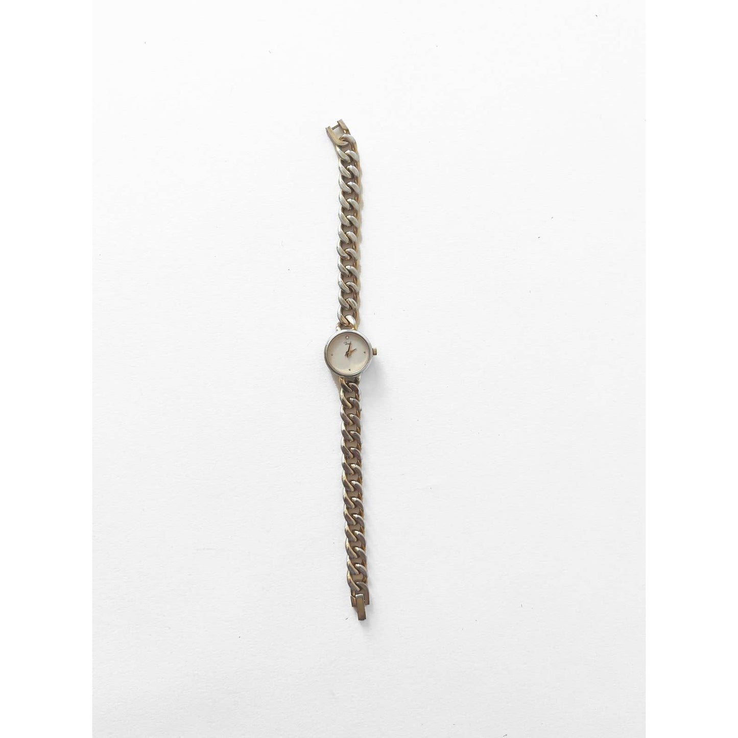 Vintage Gold Timex Watch with Chain Band