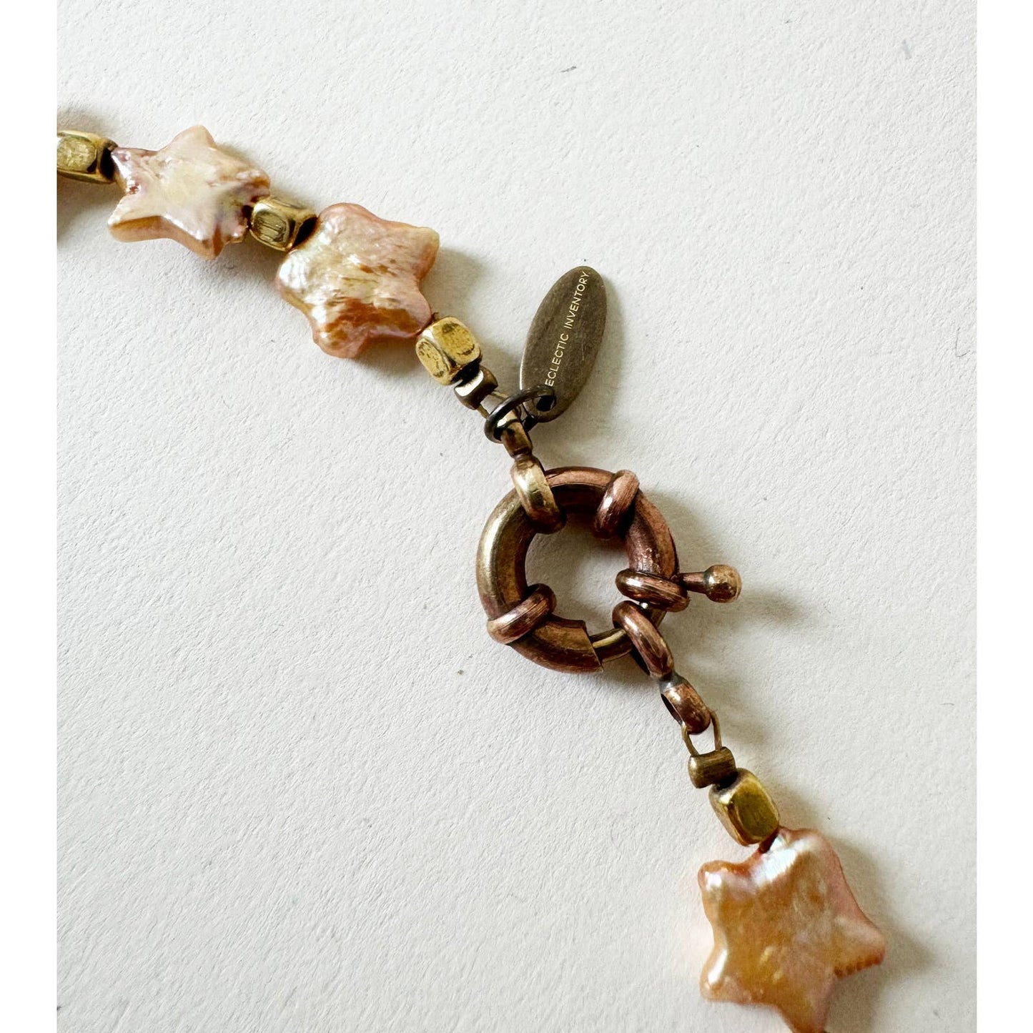 Watch Necklace | Vintage One of a Kind Watch Choker with Star Pearls Details | 10k Gold