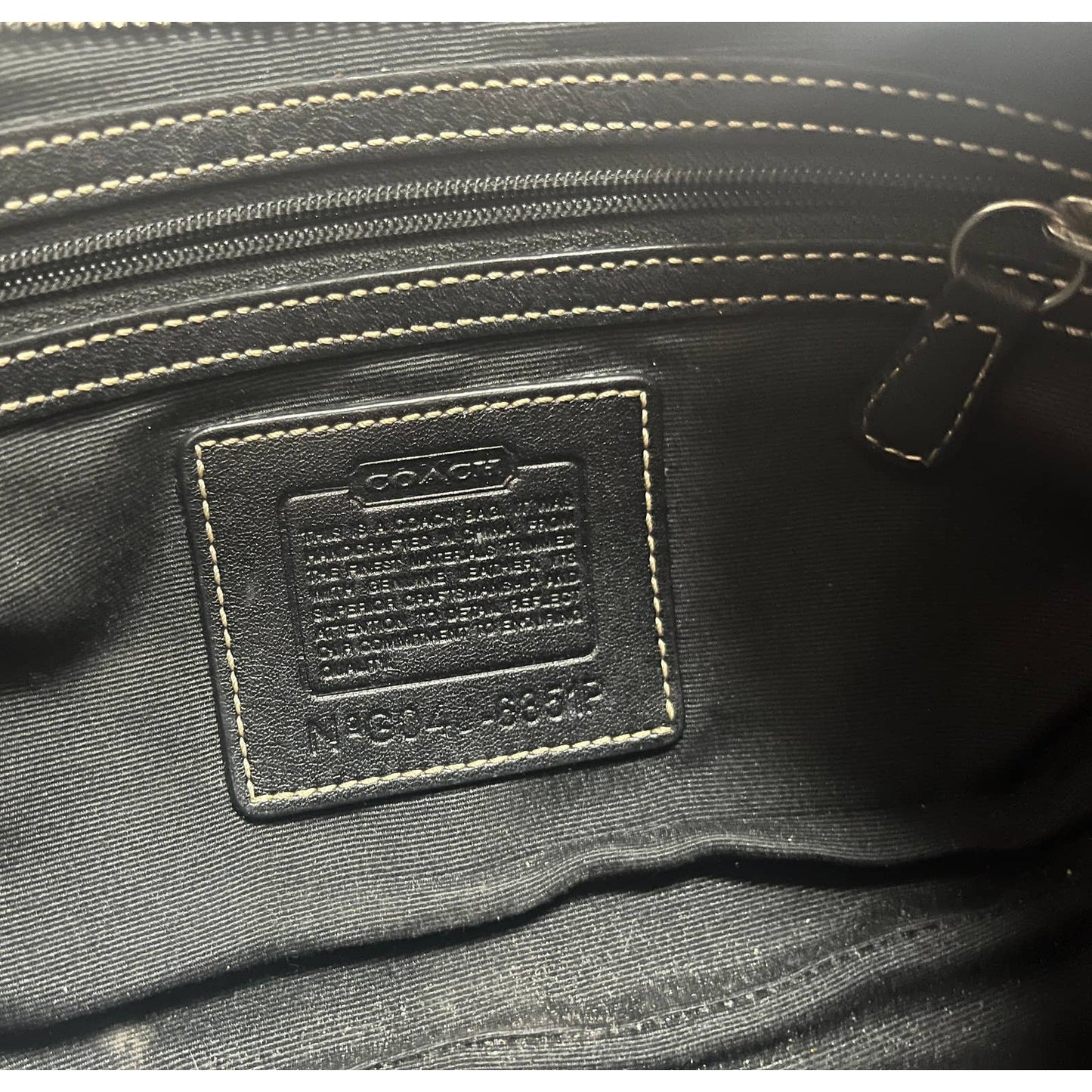 Black Leather Logo Y2k Coach Mini Bag